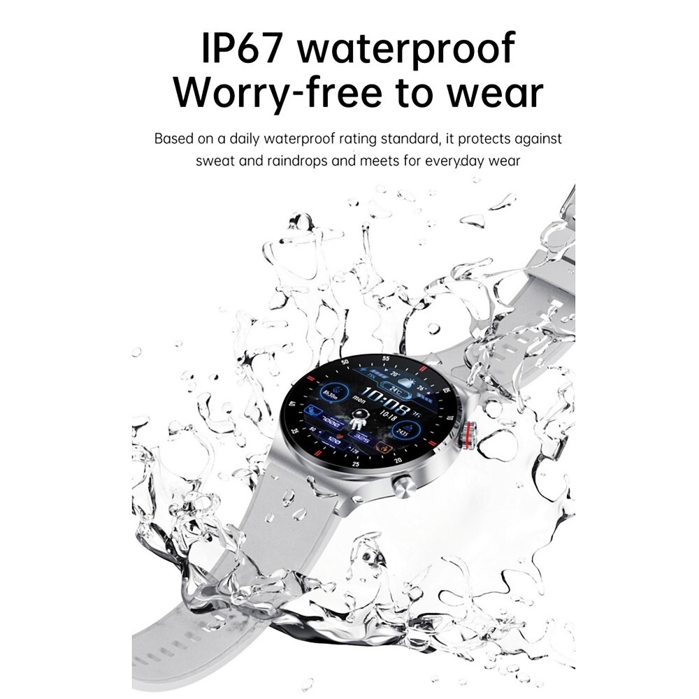 Smart Watch for Men(Call Receive/Dial) Rugged Fitness Tracker Blood Pressure NFC