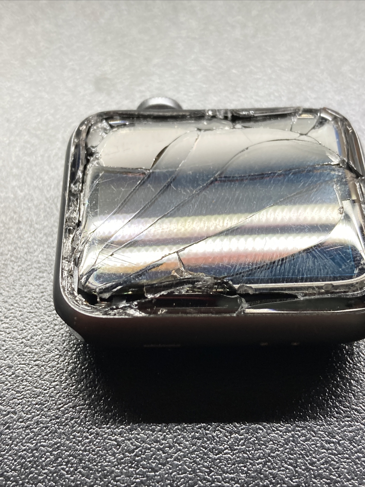Black Apple Watch A1859 Series 3 42mm Broken Screen For Parts