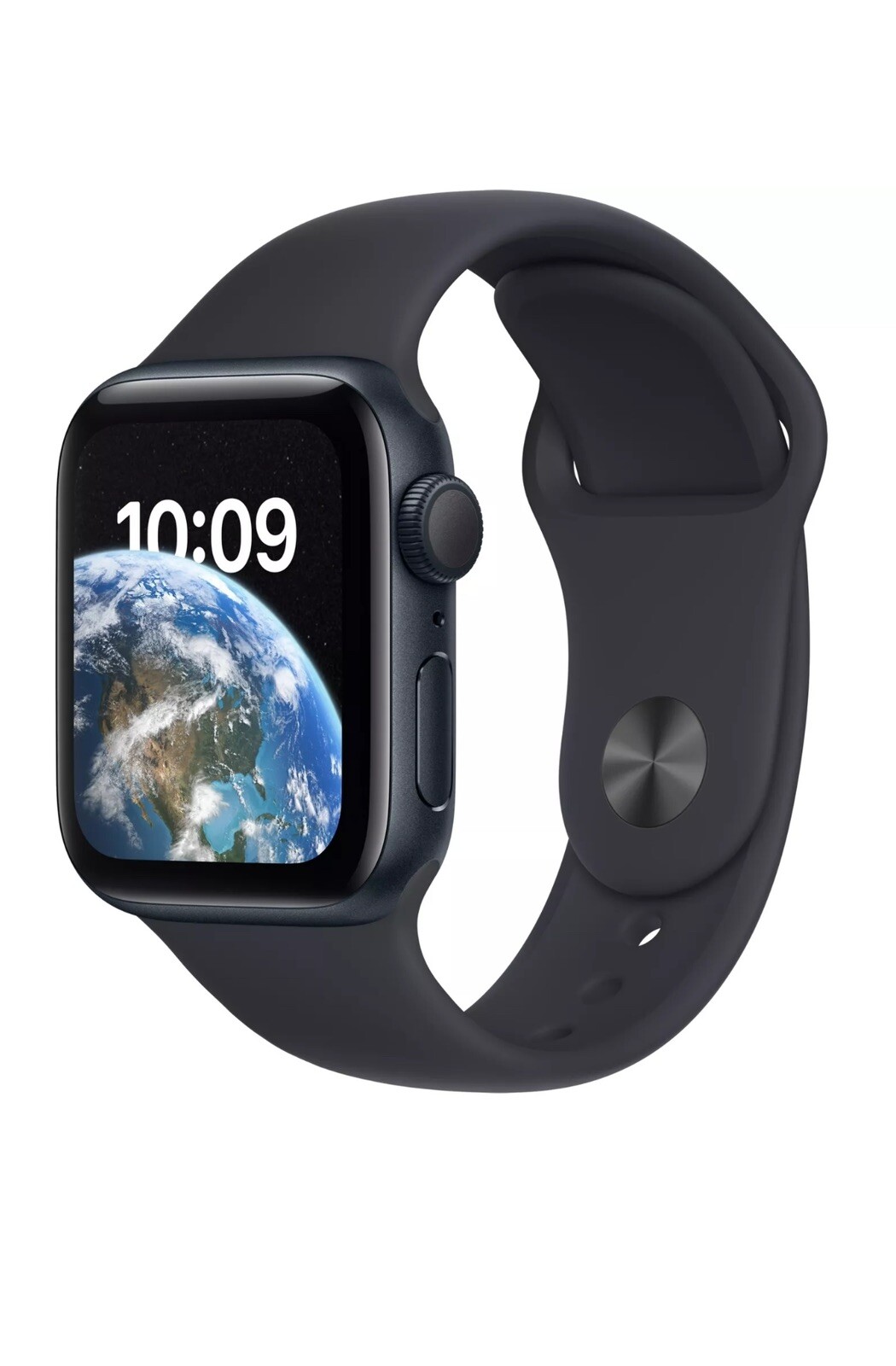 Apple Watch Series 5 40mm Gray Case with Black Silicone Band. UNLOCKED