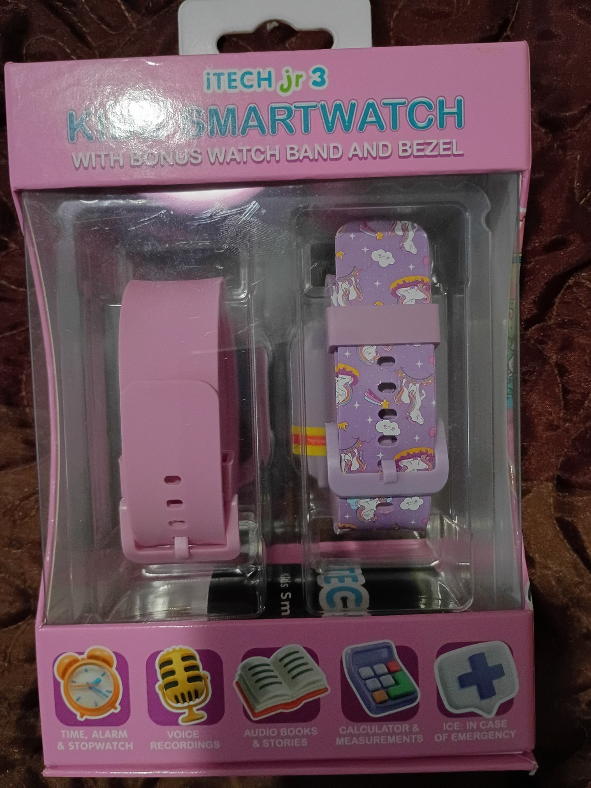 iTECH Jr 3 Kids Smartwatch Camera, Games, Music, Video Rec, Unicorn Print