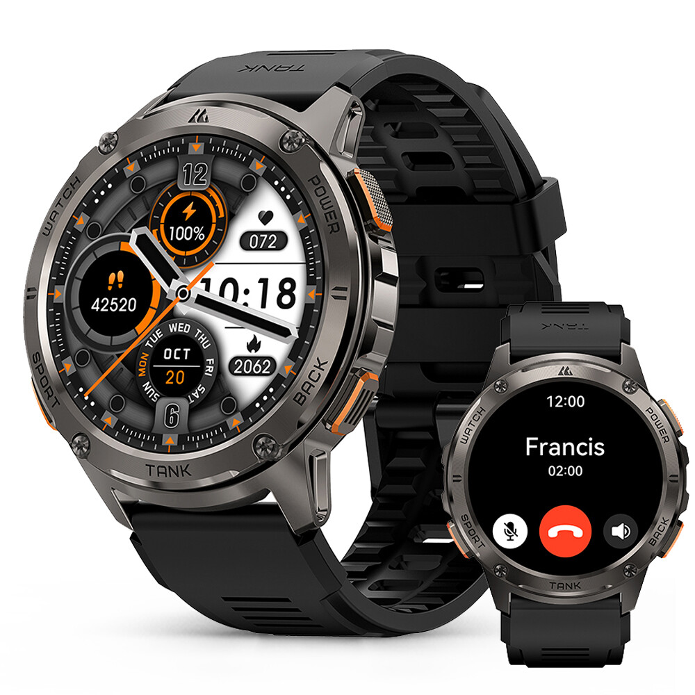KOSPET TANK T3 Smart Watch for Men Smart Watches 5ATM Waterproof For Android iOS