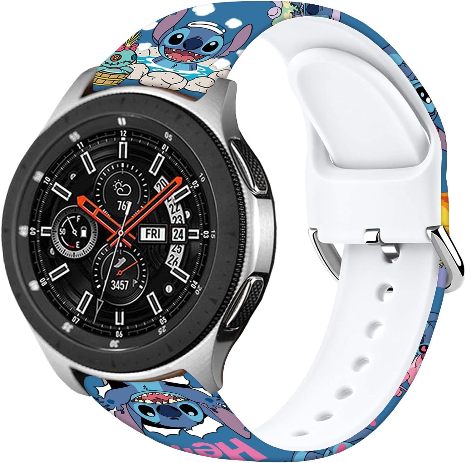 Soft Silicone Replacement Band for Samsung Galaxy Watch 46mm, Gear S3 Classic/Fr