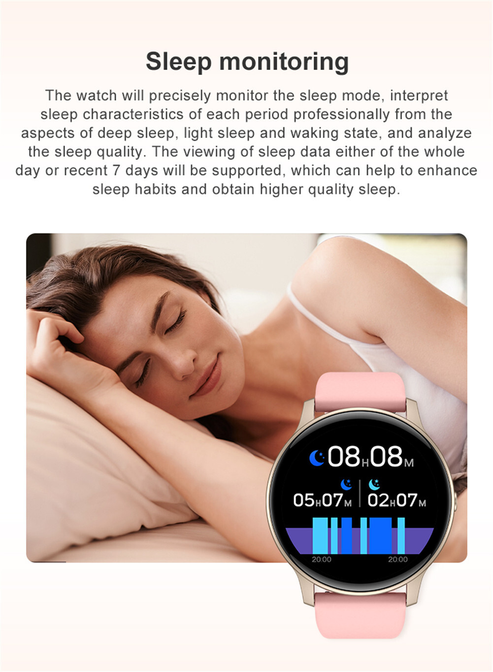 Smart Watch Men Sport Modes Sleep Monitoring Call Reminder Bluetooth Wristwatch
