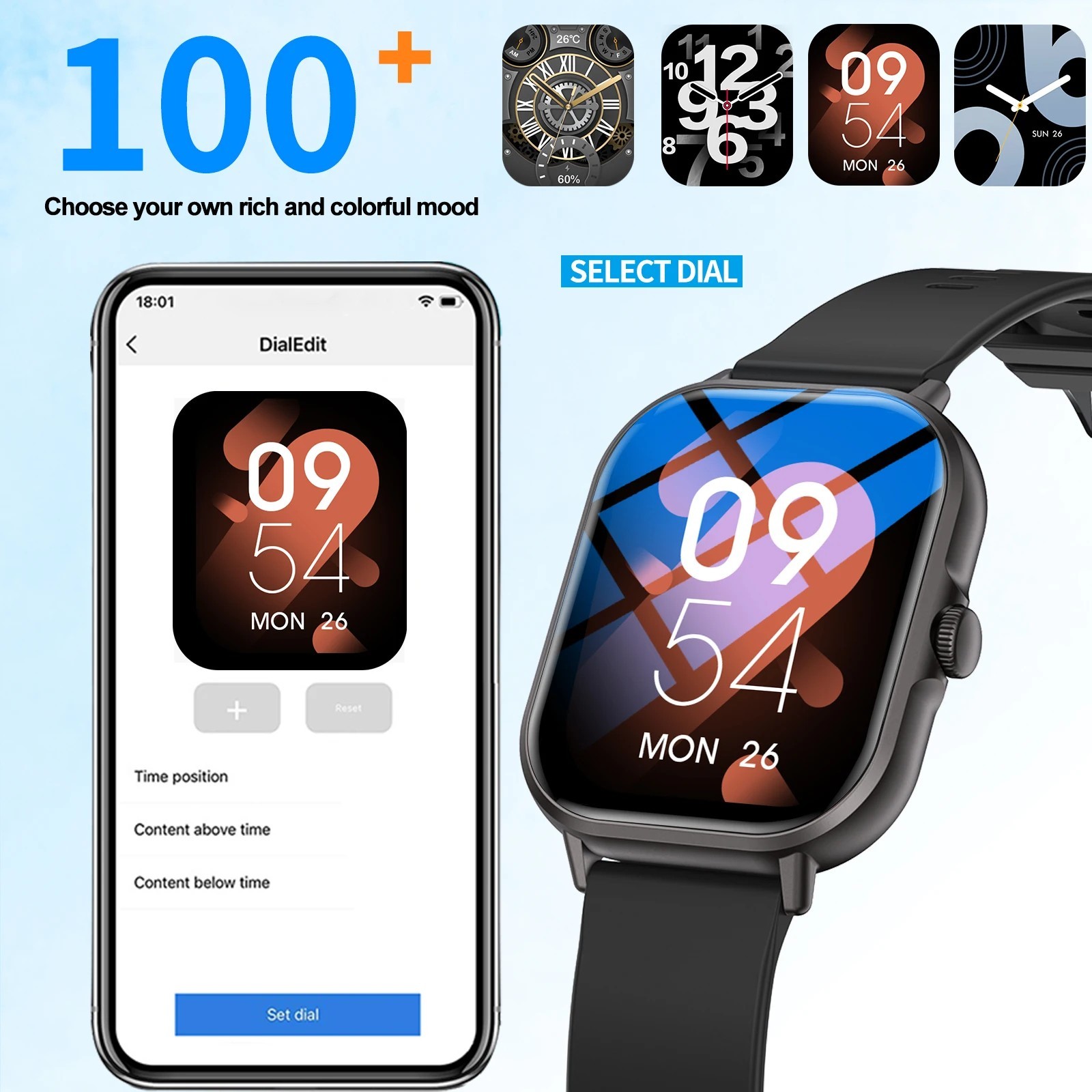2.01” Smartwatch HD Display Bluetooth Call Fitness Tracker Smart Watch Gym Gift