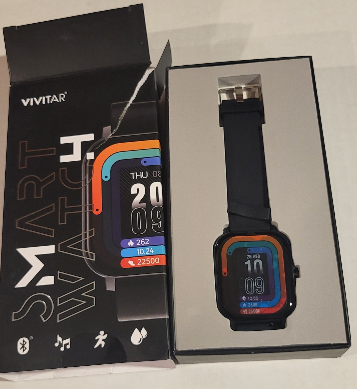 Vivitar Smart Watch 1.83” Touch Screen Waterproof SMRTW20 Black
