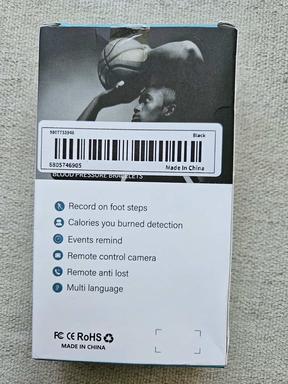 Smart Bracelet in Black Activity Tracker New in Box
