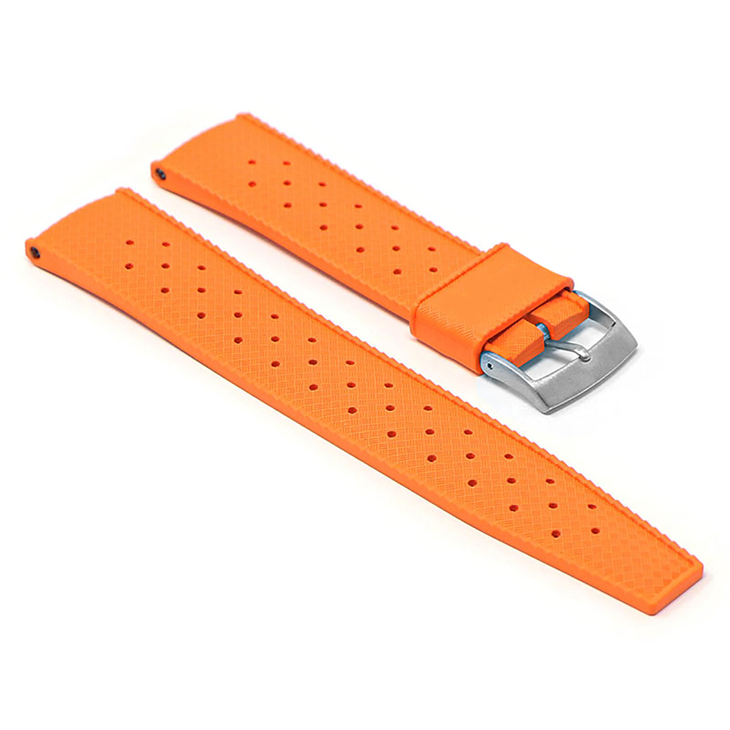 Bandini Mens Tropical Style Rubber Watch Band, Diver Band, Rally Strap 20mm 22mm