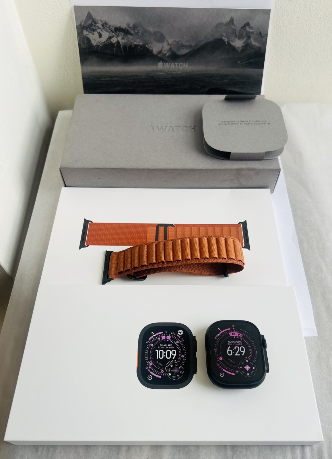 Apple Watch Ultra 3 49mm GPS + Cellular Titanium Orange Alpine Loop 100% Battery