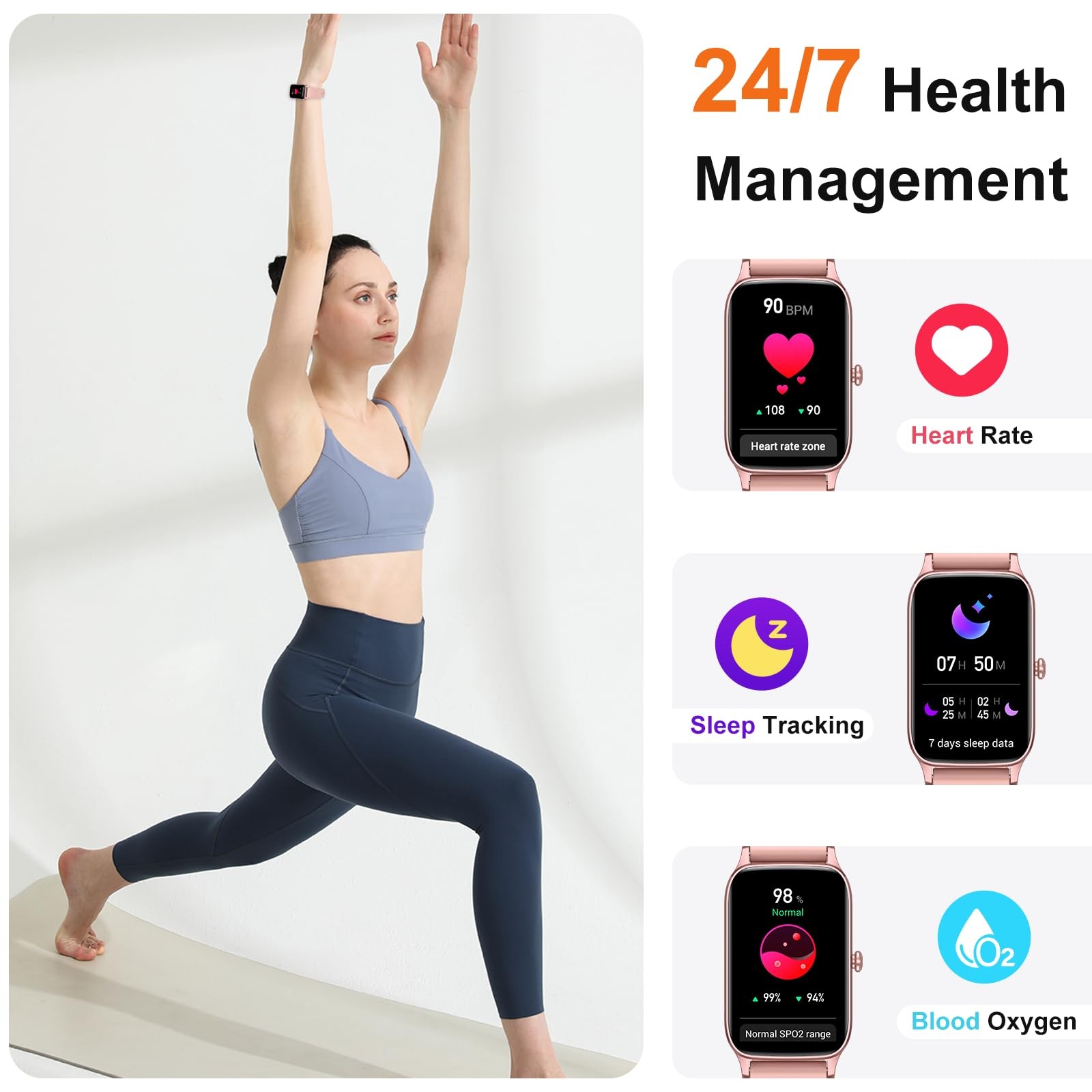 for (Answer/Make ), 2025 HD Fitness Activity Tracker 1.57” with Heart Rate/Sl…