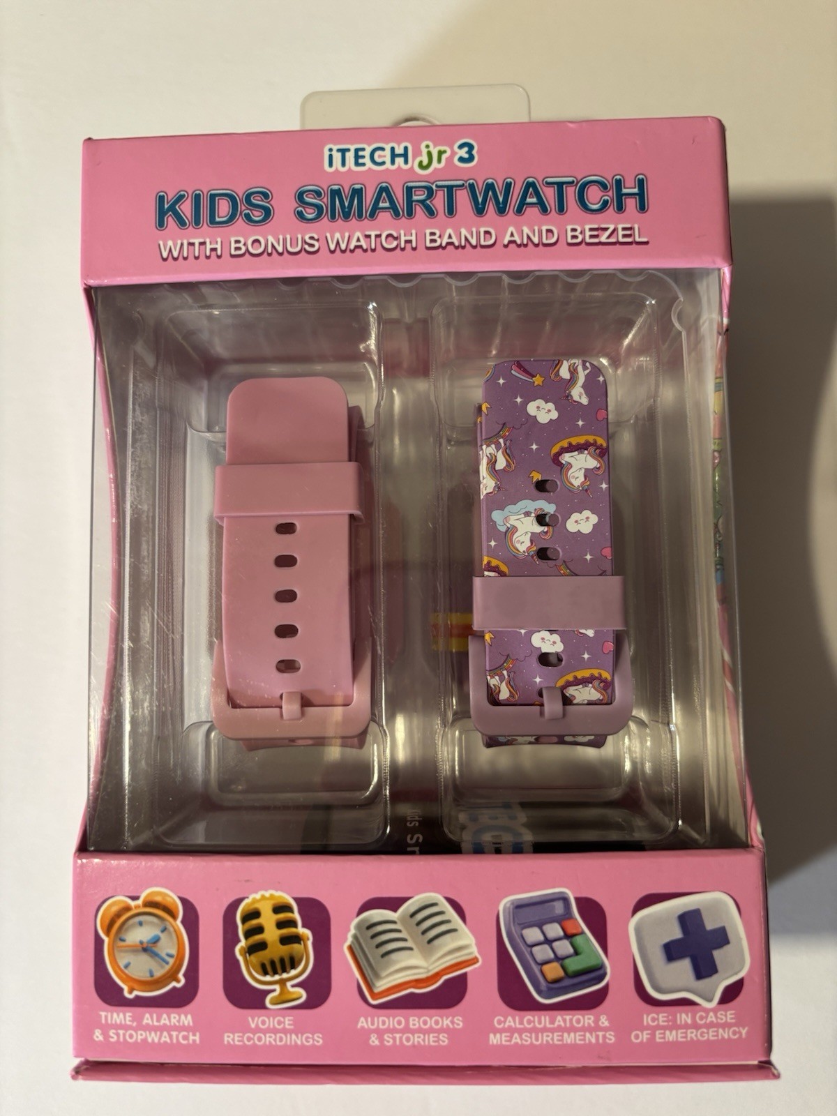 iTech iTECH Jr 3 Kids Smartwatch Alarm/Stopwatch, iOS/Android Pink Purple