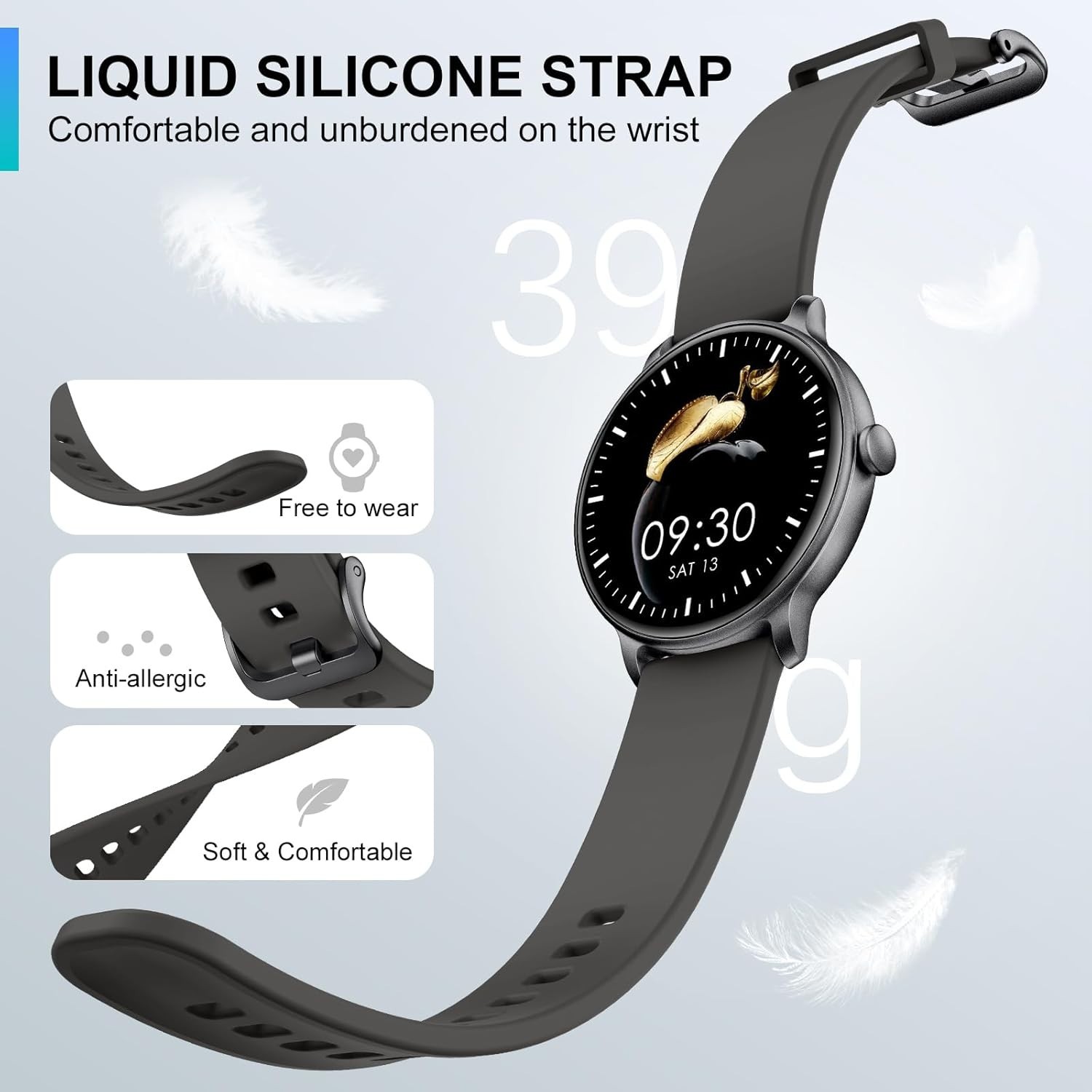 Smart Watch 1.43″ AMOLED Bluetooth Call Fitness Tracker IP68 Android iOS