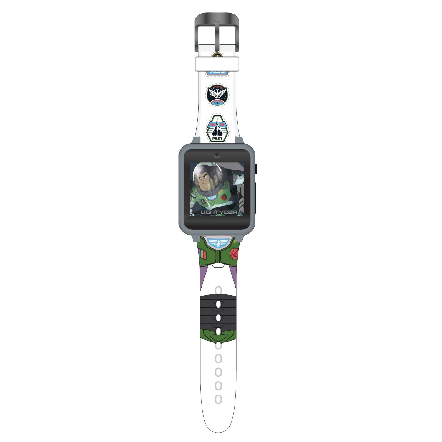 Buzz Lightyear Smartwatch for Kids, Quartz Timepiece, White, Fun Features, Durab