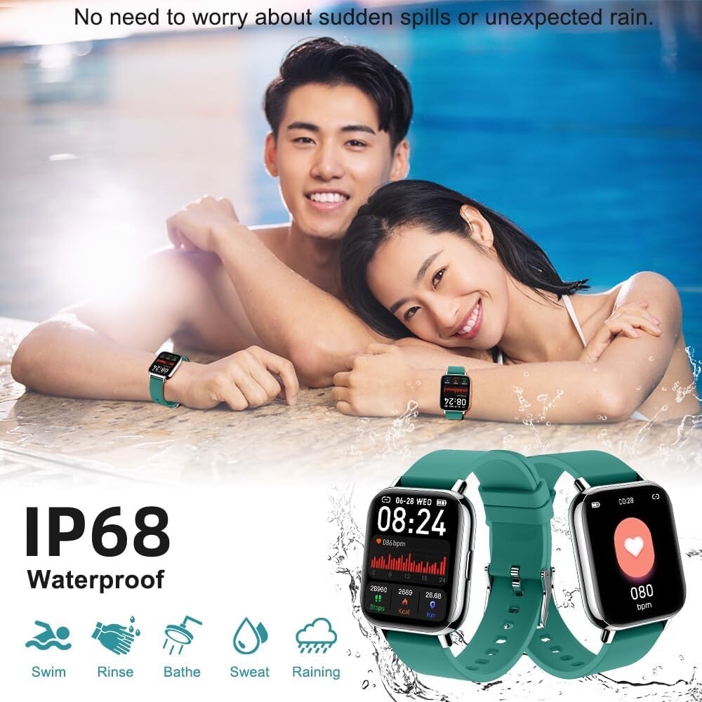 MOLOCY Smart Watch for iPhone Android with Heart Rate/Sleep Monitor