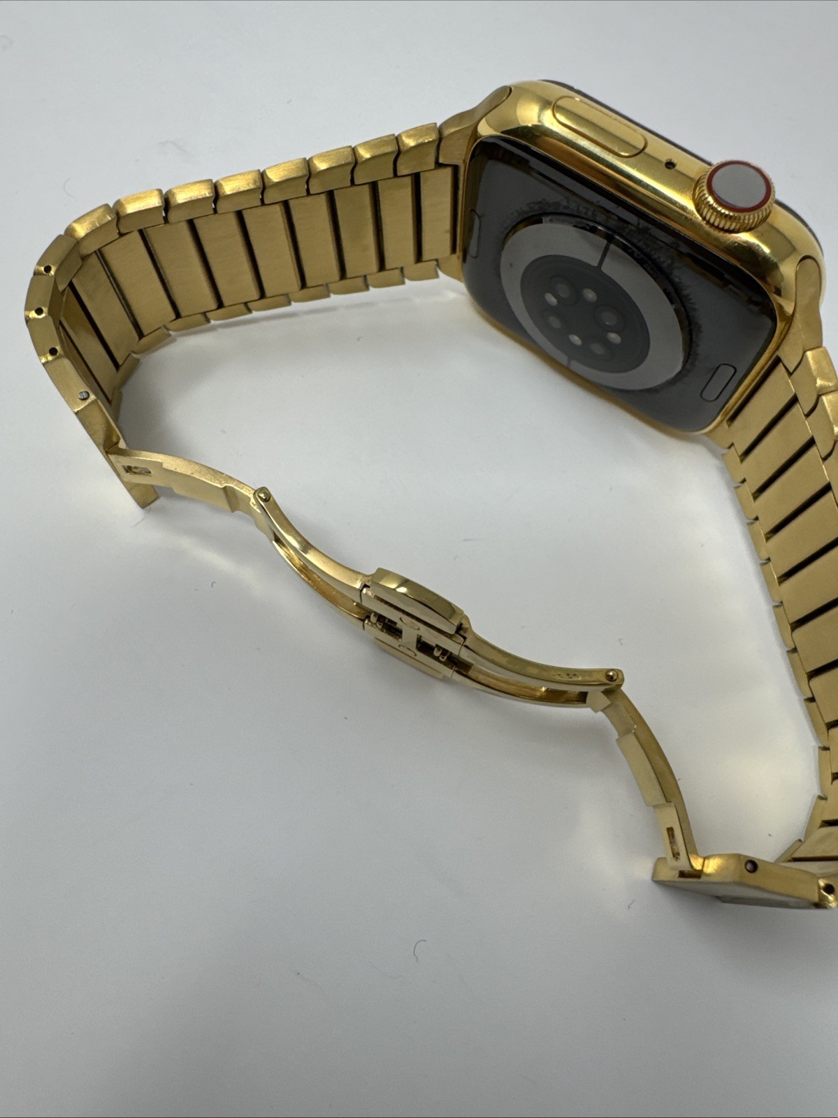 24K Gold Plated 45MM Apple Watch SERIES 7 Stainless Steel Link GPS LTE O2 CUSTOM
