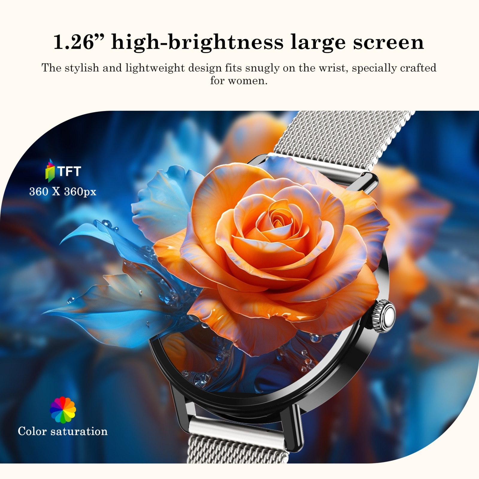Smartwatch Women Ladies Fitness Tracker Watch Smart Watches For iOS Android US