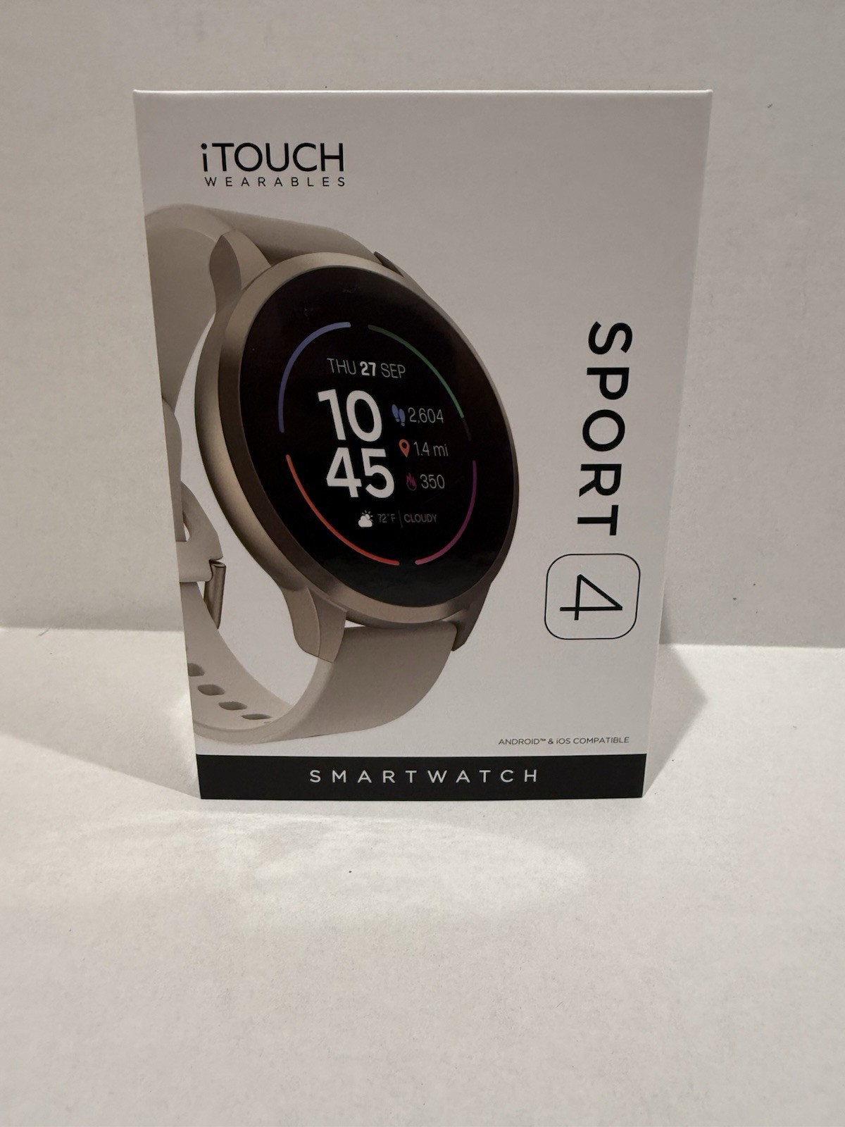 iTouch Sport 4 Smartwatch Fitness Heart Rate, 100+ Sports, Bluetooth-Titanium