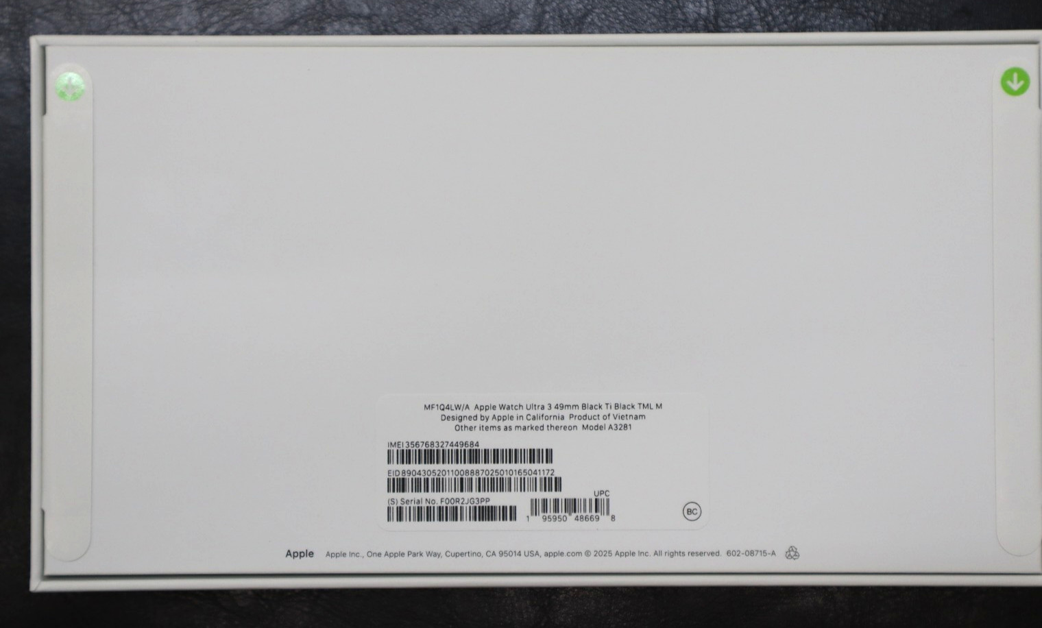 APPLE Watch Ultra 3 49mm Model A3281 # MF1Q4LW/A – Black / NEW, FREE SHIPP.