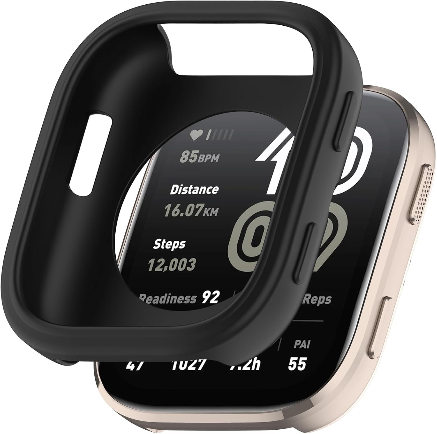 Silicone Sport Band with Protector Cover Case for Amazfit Bip 6 Activity Tracker