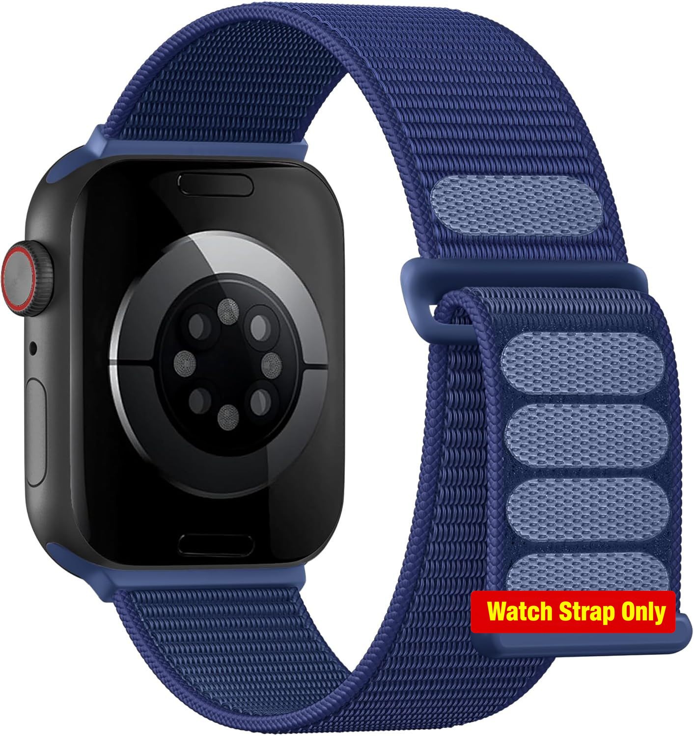 Navy Blue Soft Nylon Wrist Strap for Apple Watch Series 7 44mm Compatible Band