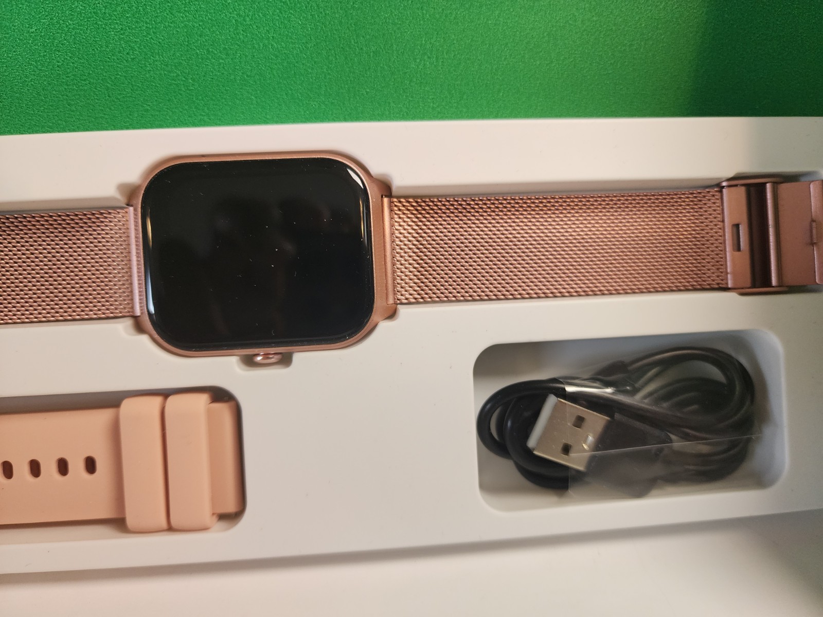 Smart Watch Set Gold Rose With Extra Watch band