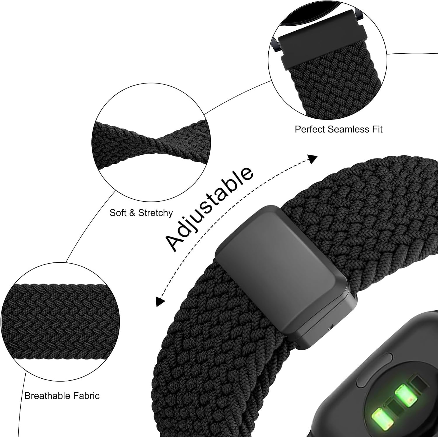 Magnetic Nylon Band for Fitpolo IDW13/IDW19 Smartwatch 22mm Replacement Strap