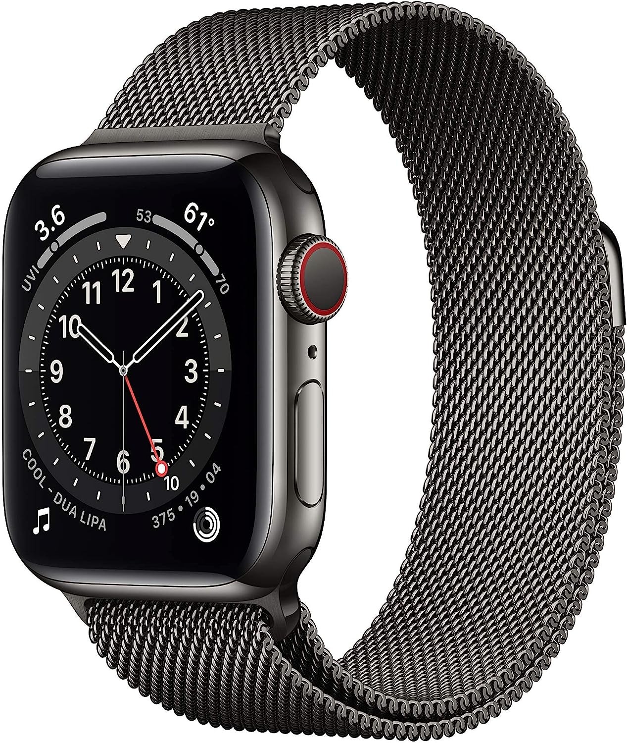 Apple Watch Series 6 GPS + LTE 40MM Graphite Stainless Steel Case Milanese Loop