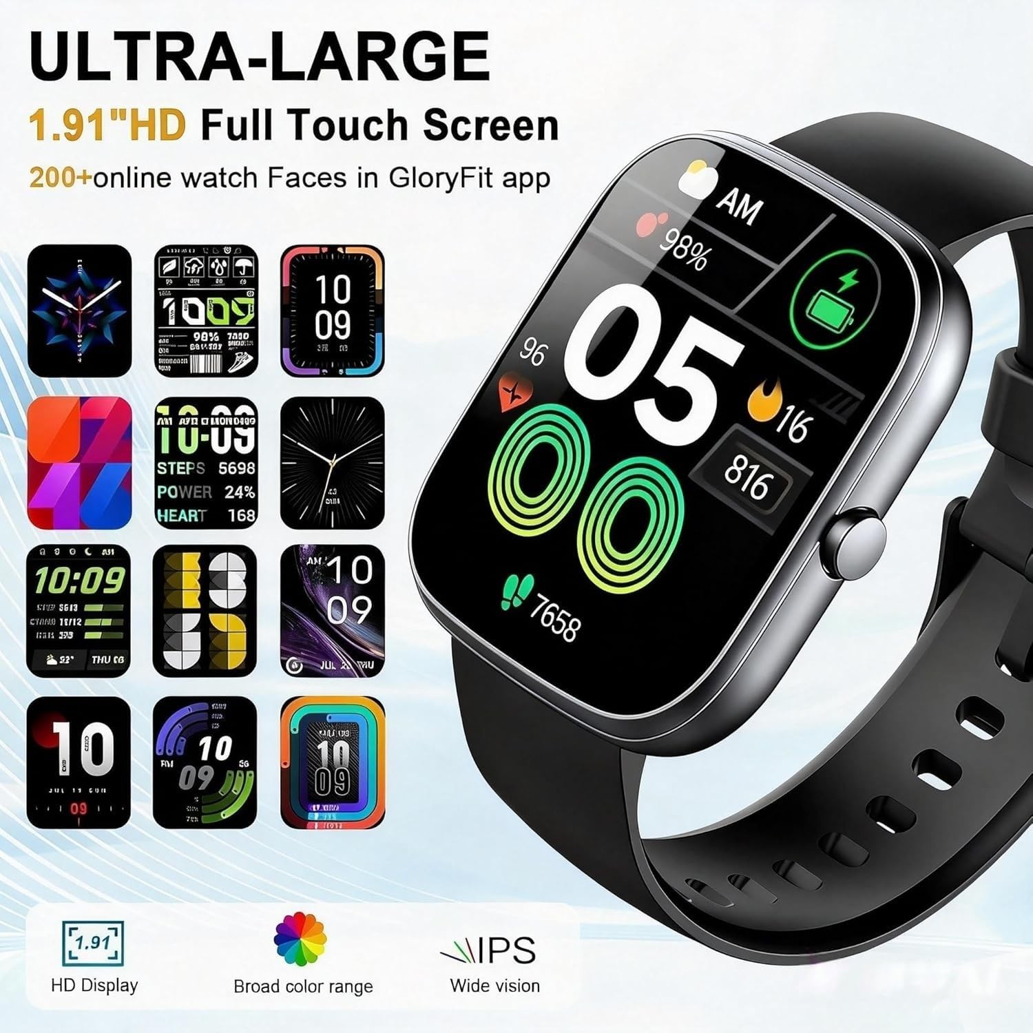 for Men (Answer/Make ), 1.91″ HD Screen Fitness Tracker, Heart Rate/Sleep Mon…