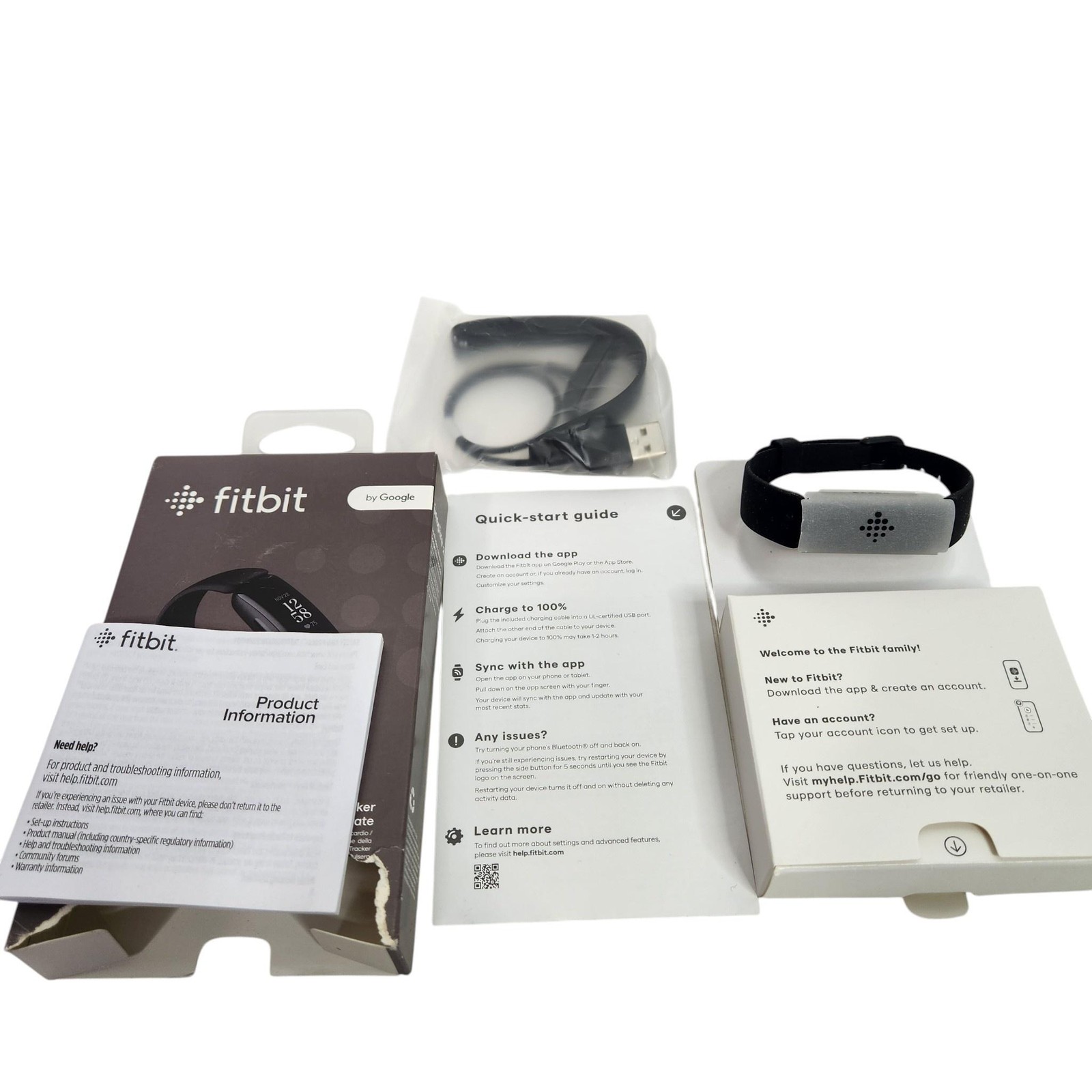 Fitbit Inspire 2 Fitness Tracker Black 37mm Heart Rate Android IOS Open Box