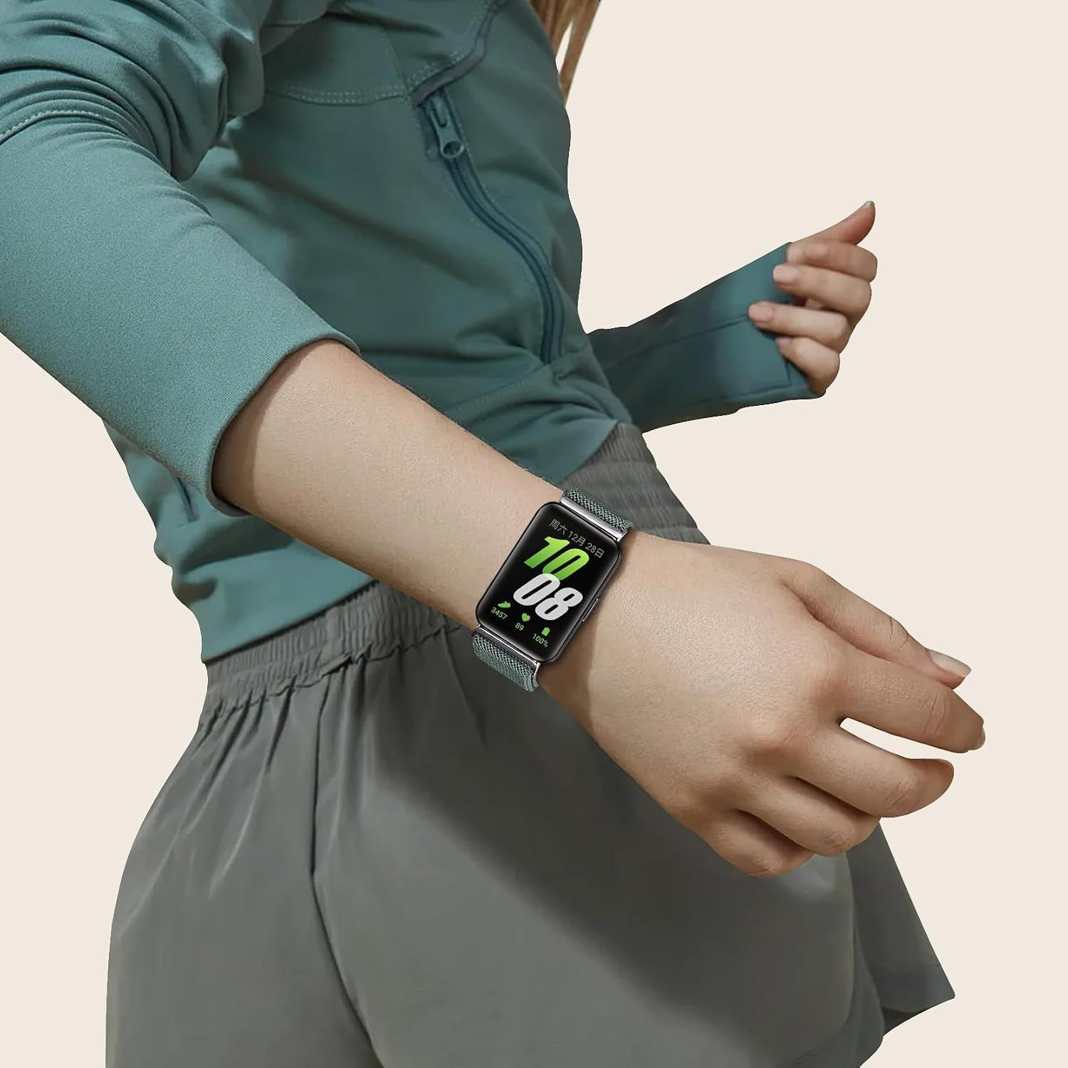 Adjustable Nylon Bands 5 Pack for Samsung Galaxy Fit 3 SM-R390 Smartwatch