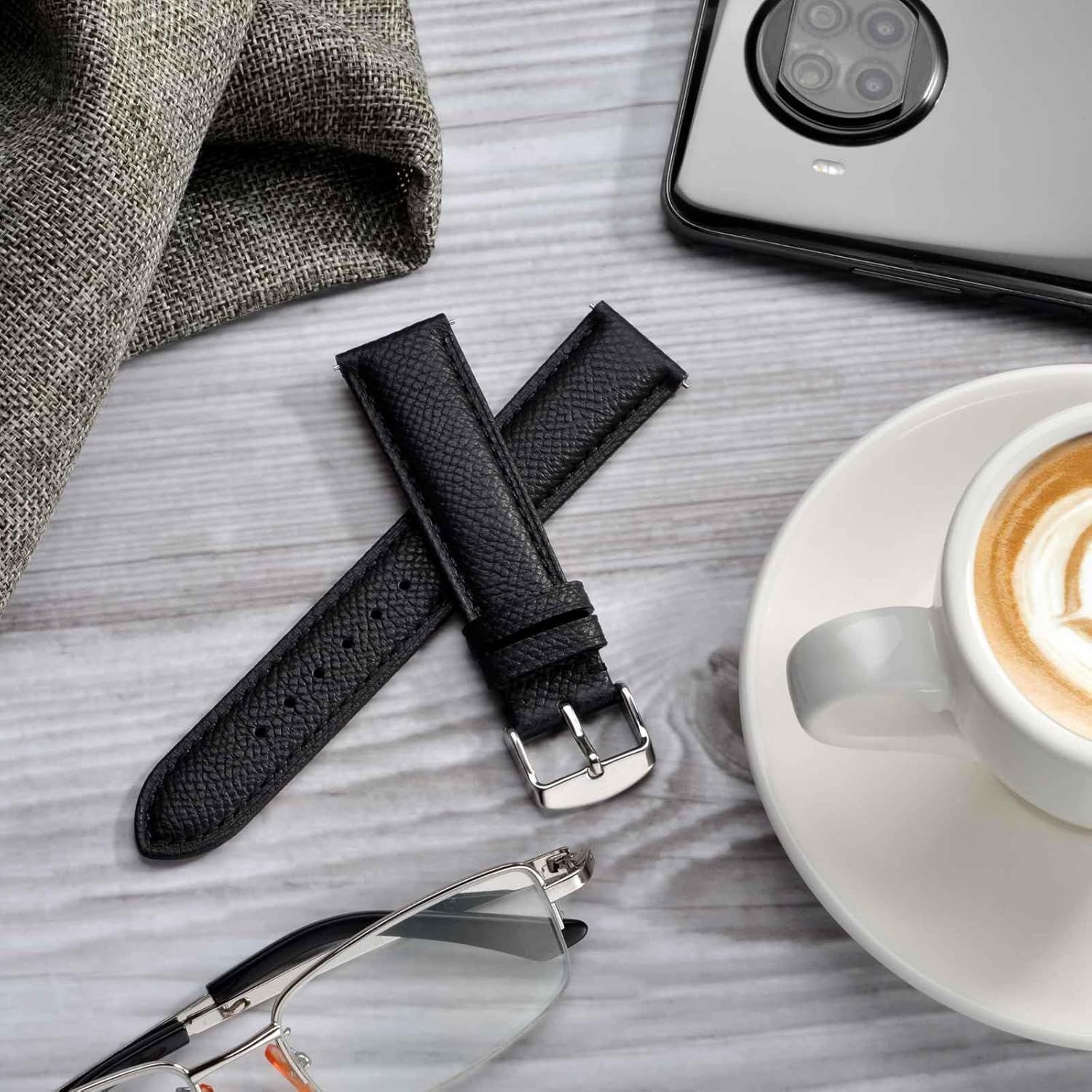 Quick Release Leather Watch Strap for 16mm 18mm Models – BISONSTRAP Replacement