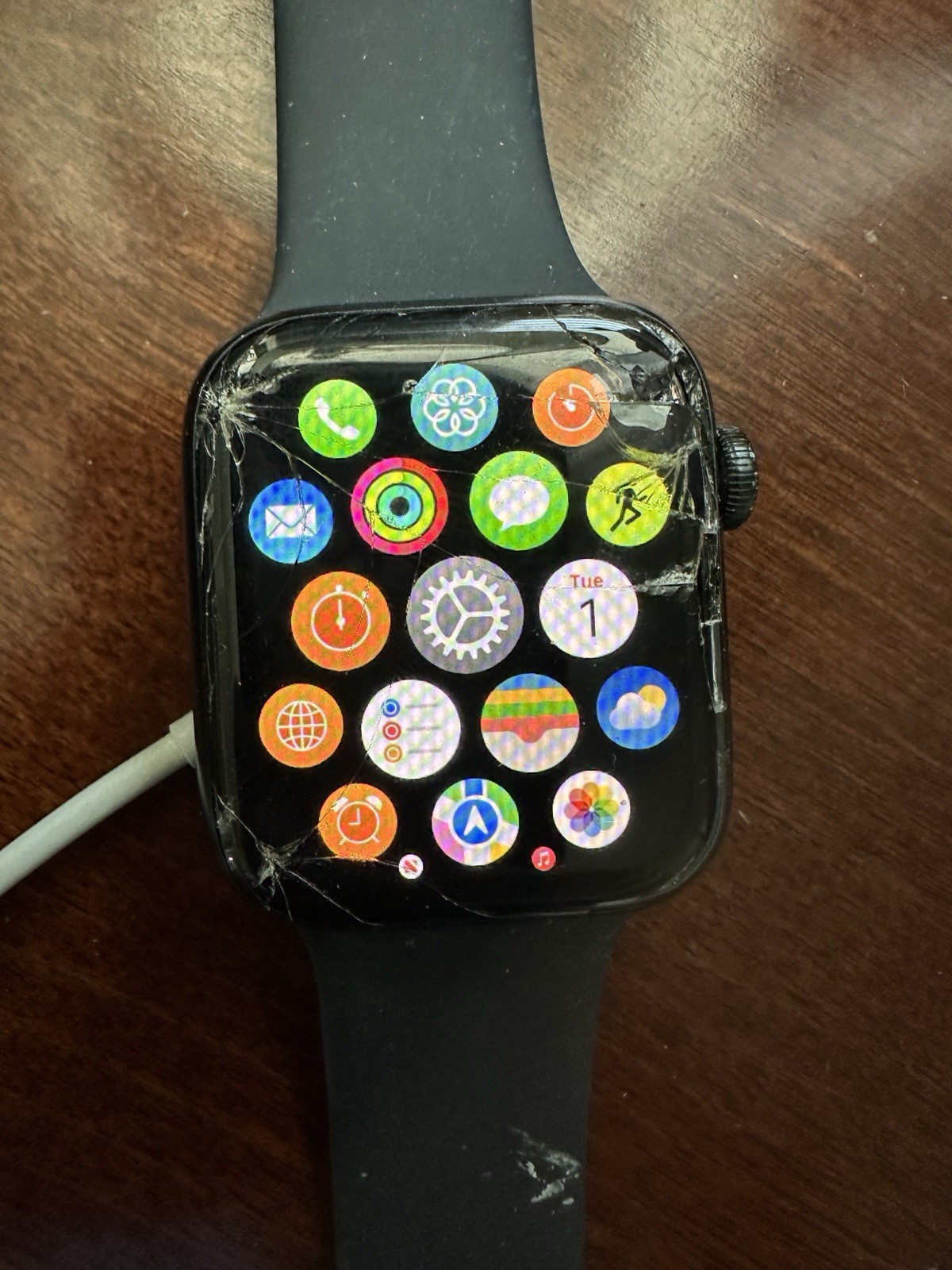 Apple Watch SE (2022) 44mm Midnight Aluminum Case with Sport Band, M/L (GPS +…