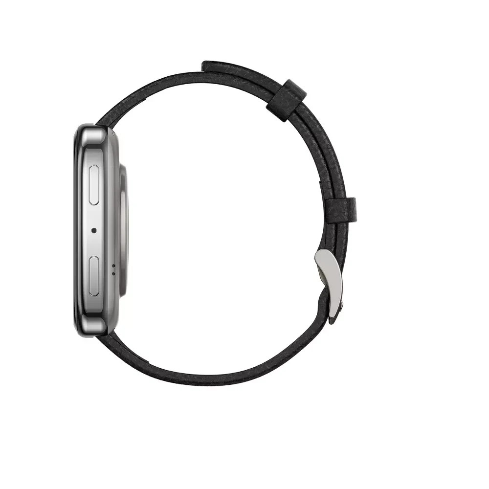Brand New Amazfit Active 2 Premium Version Square Smartwatch – Black Leather