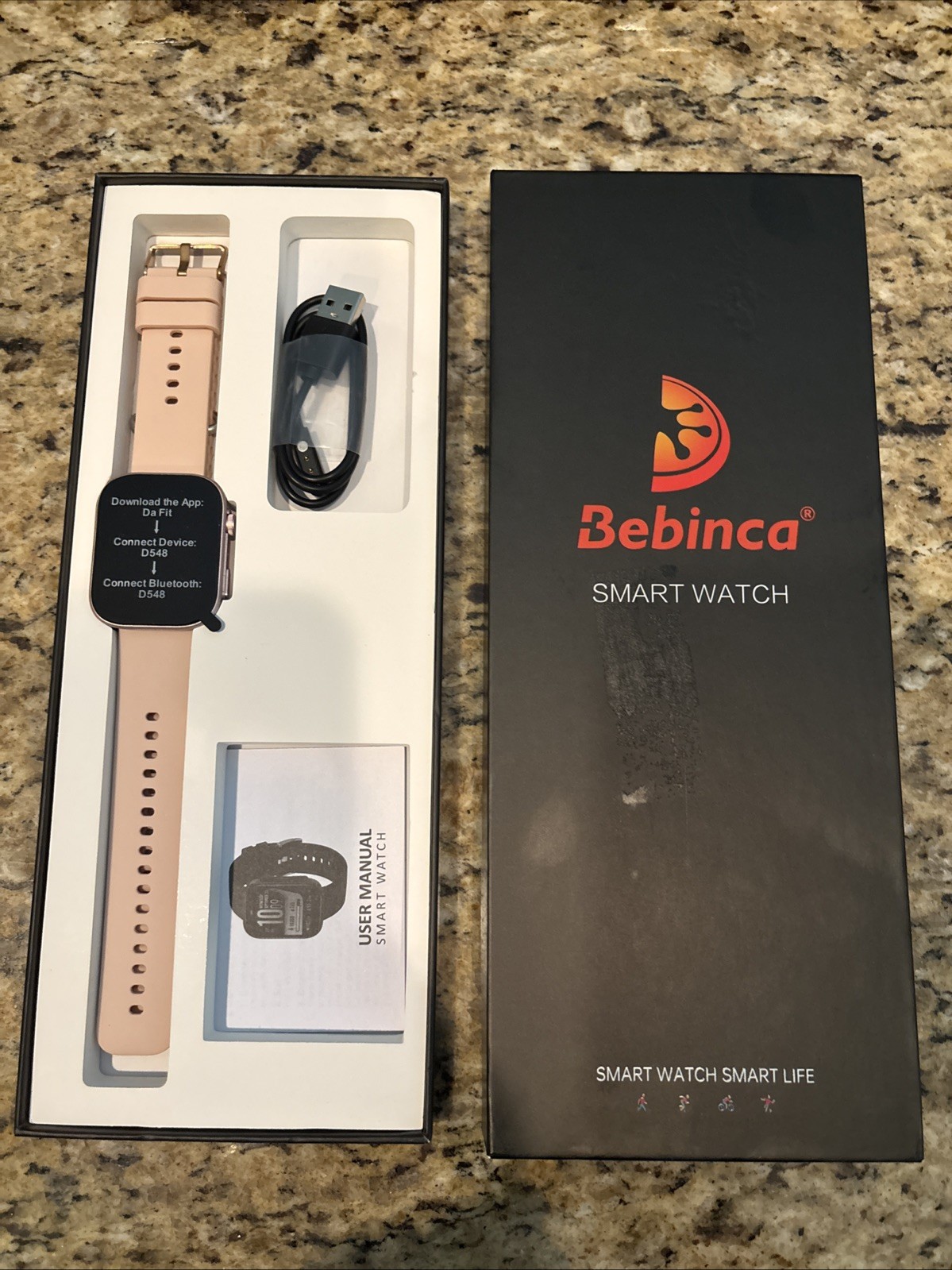 Bebinca Smart Watch for Men, 1.72″ Fitness Tracker, IP68 Waterproof/Heart