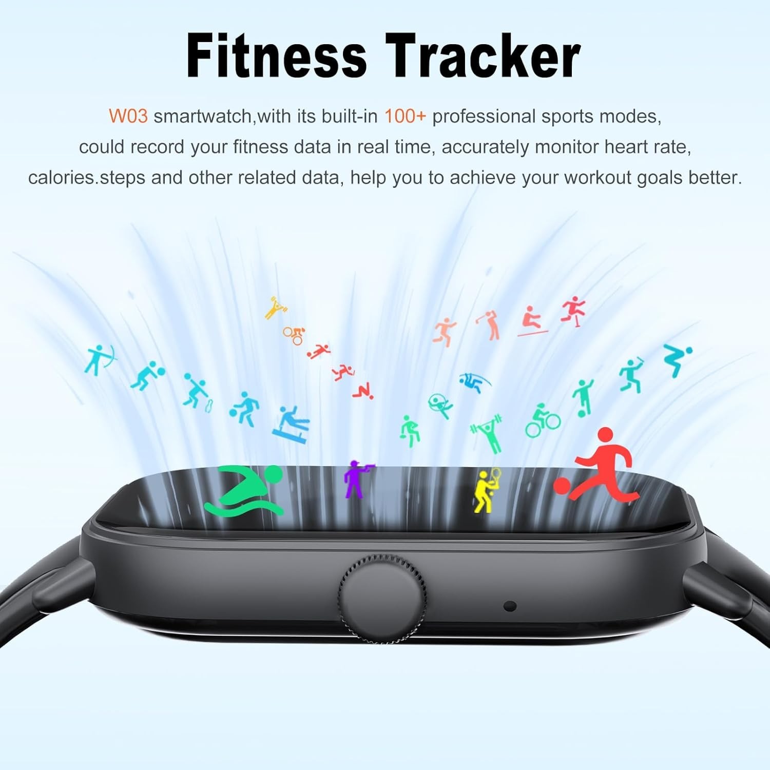 Smart Watch (Answer/Make Call) Bluetooth Fitness Tracker Heart Rate Blood Oxygen