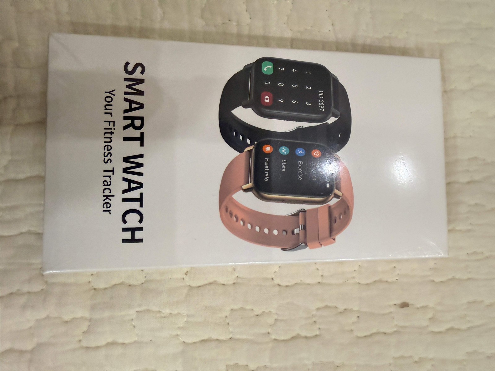 Smart Watch Pink Black 2 Band Fitness Tracker Call
