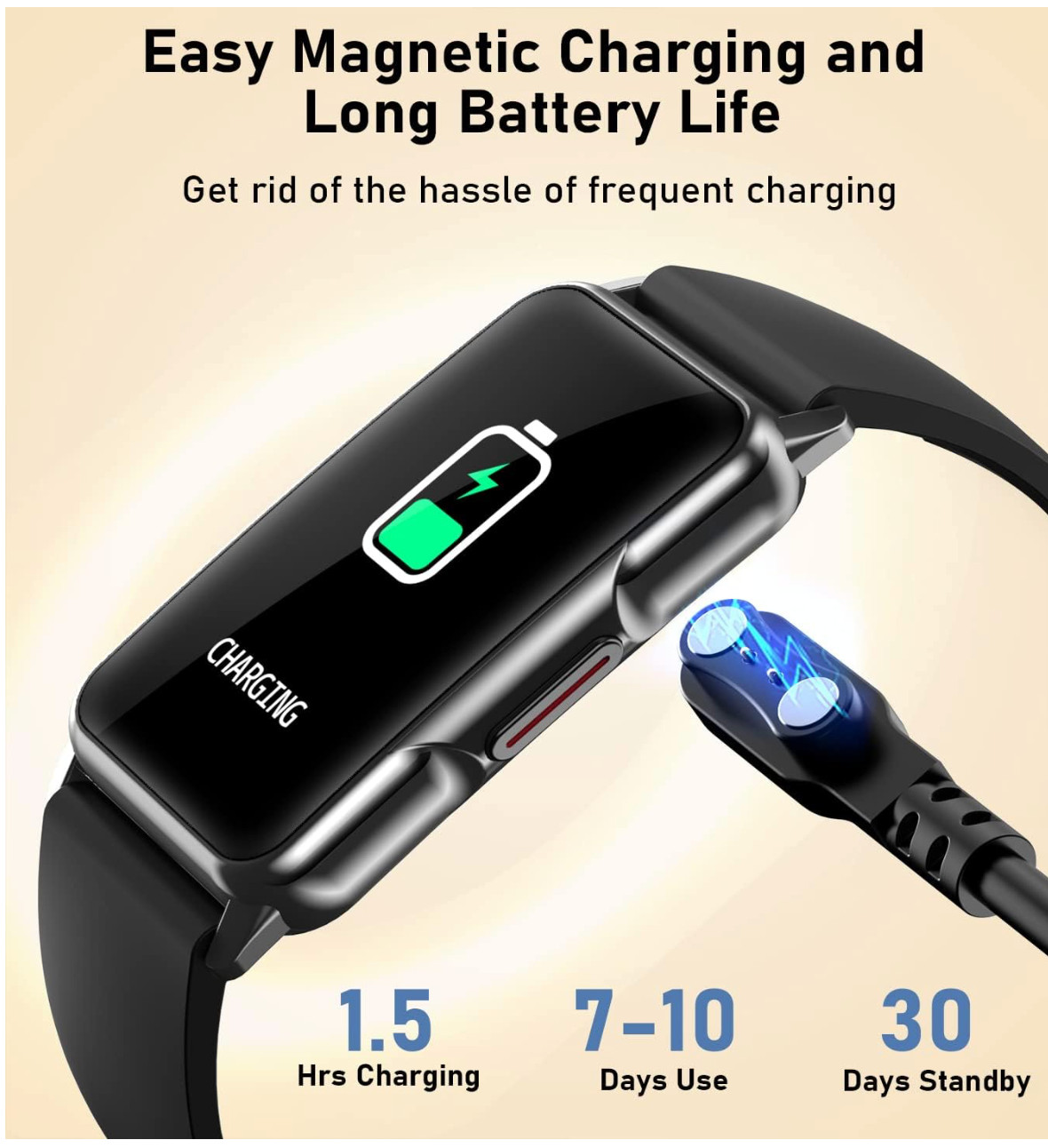 Fitness Smart Watch for Heart Rate Sleep, and Step Tracker IP68 Waterproof