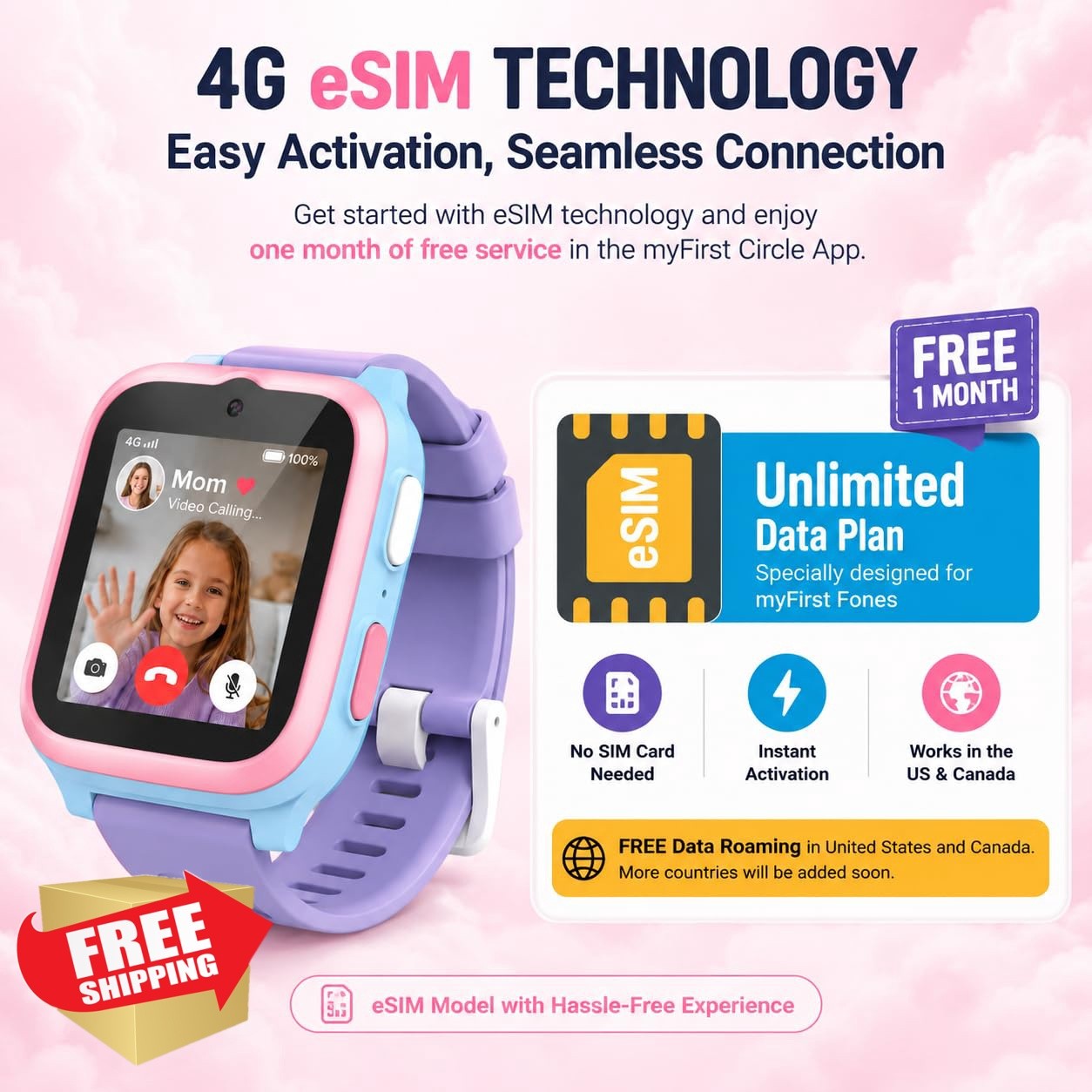 myFirst Fone S3+ Kids Smart Watch Cotton Candy