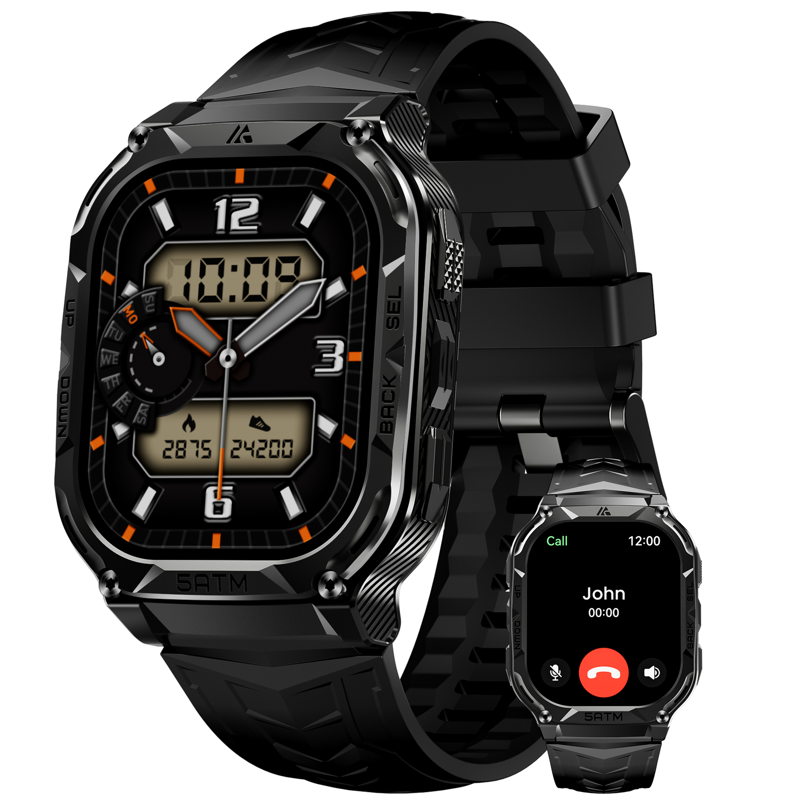 AMAZTIM TANK M3E GPS Smart Watch for Men/Women Waterproof 480mAh Big Battery