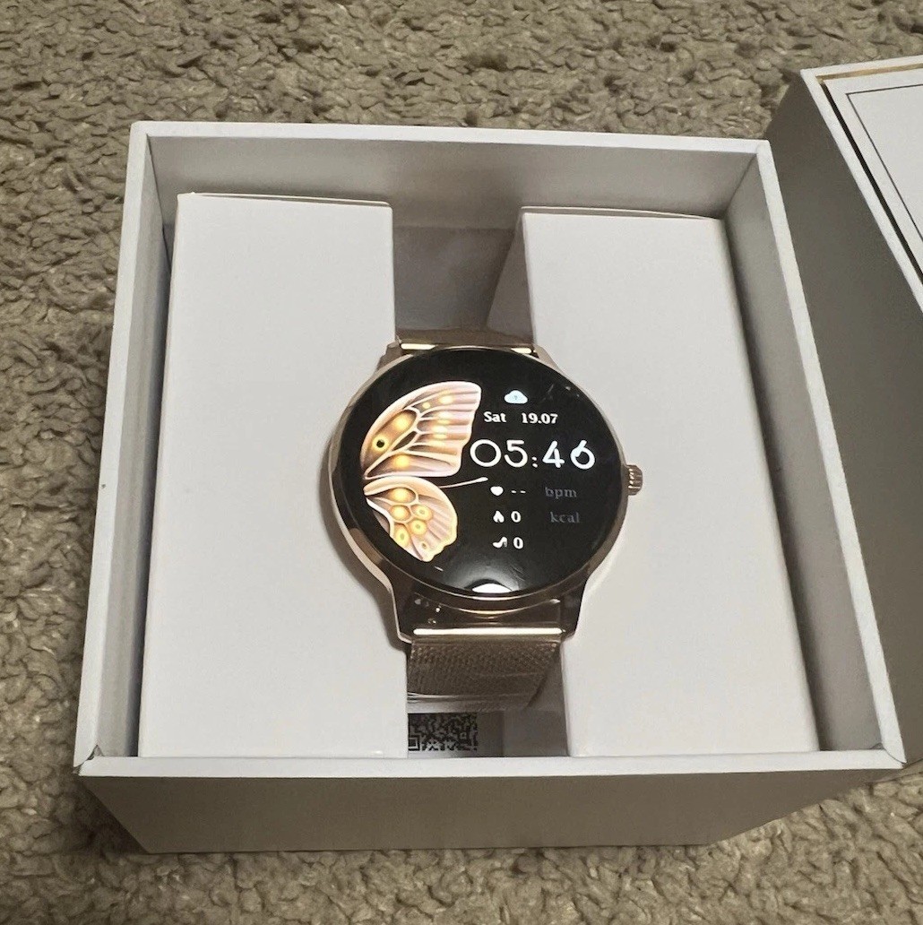WalkerFit Smartwatch for Women, 1.43″ AMOLED Fitness Watch with Bluetooth