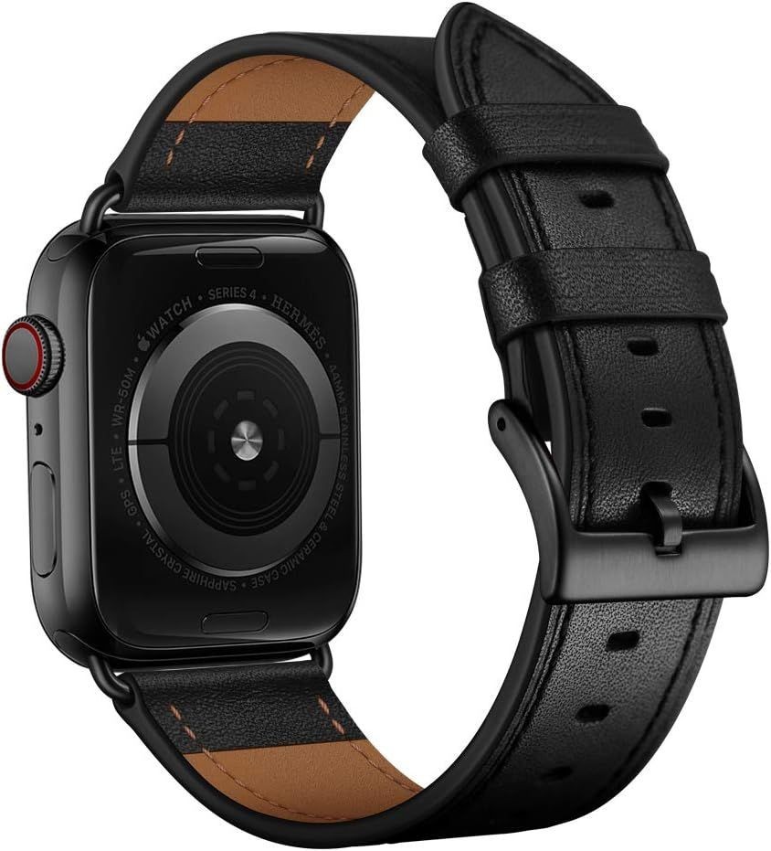 Genuine Leather Watch Band for Apple Watch 42mm Series 1/2/3/4/5/6/7/8/9/10/11