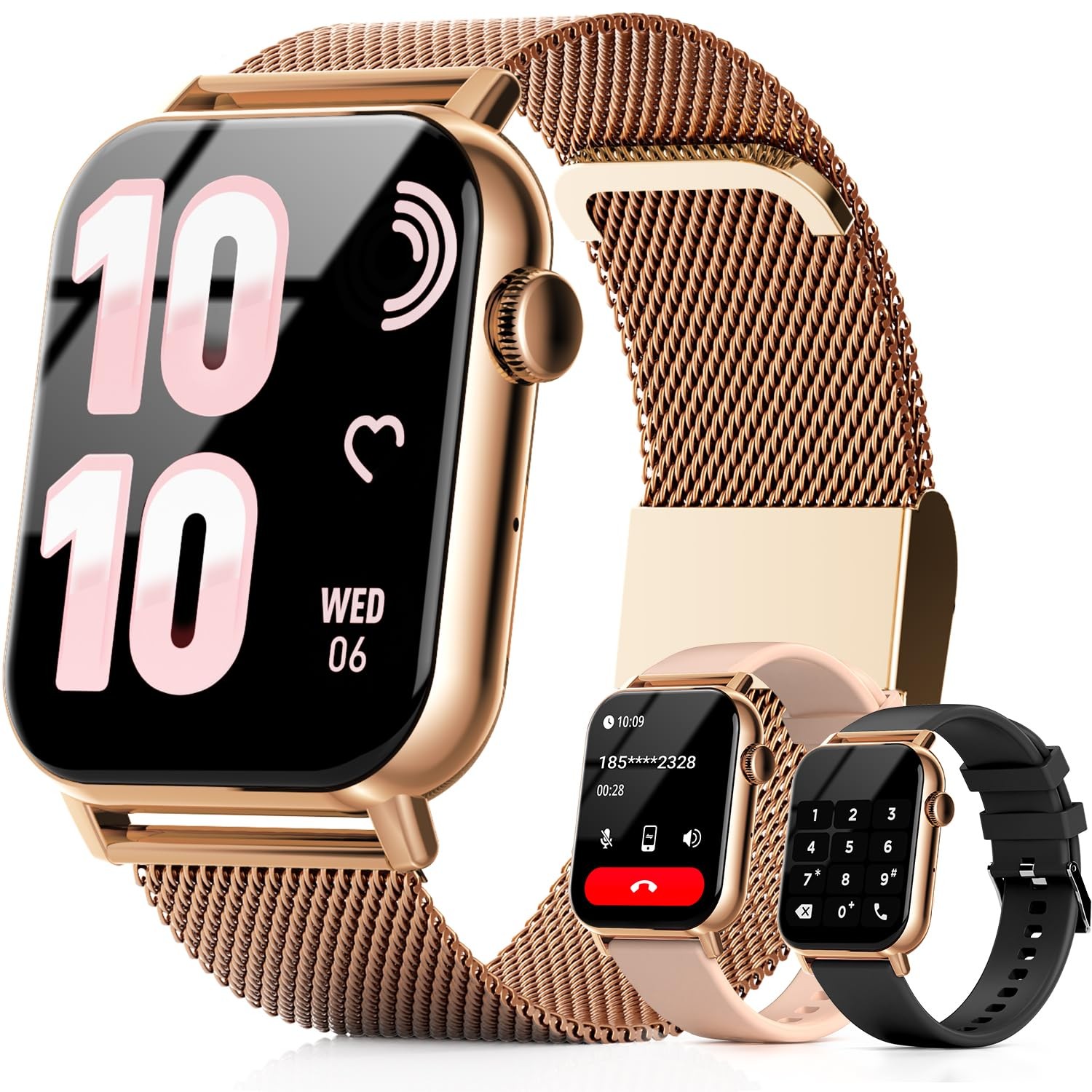 Women’s Smartwatch Fitness Tracker 1.83″ HD Answer Call Women’s Fitness