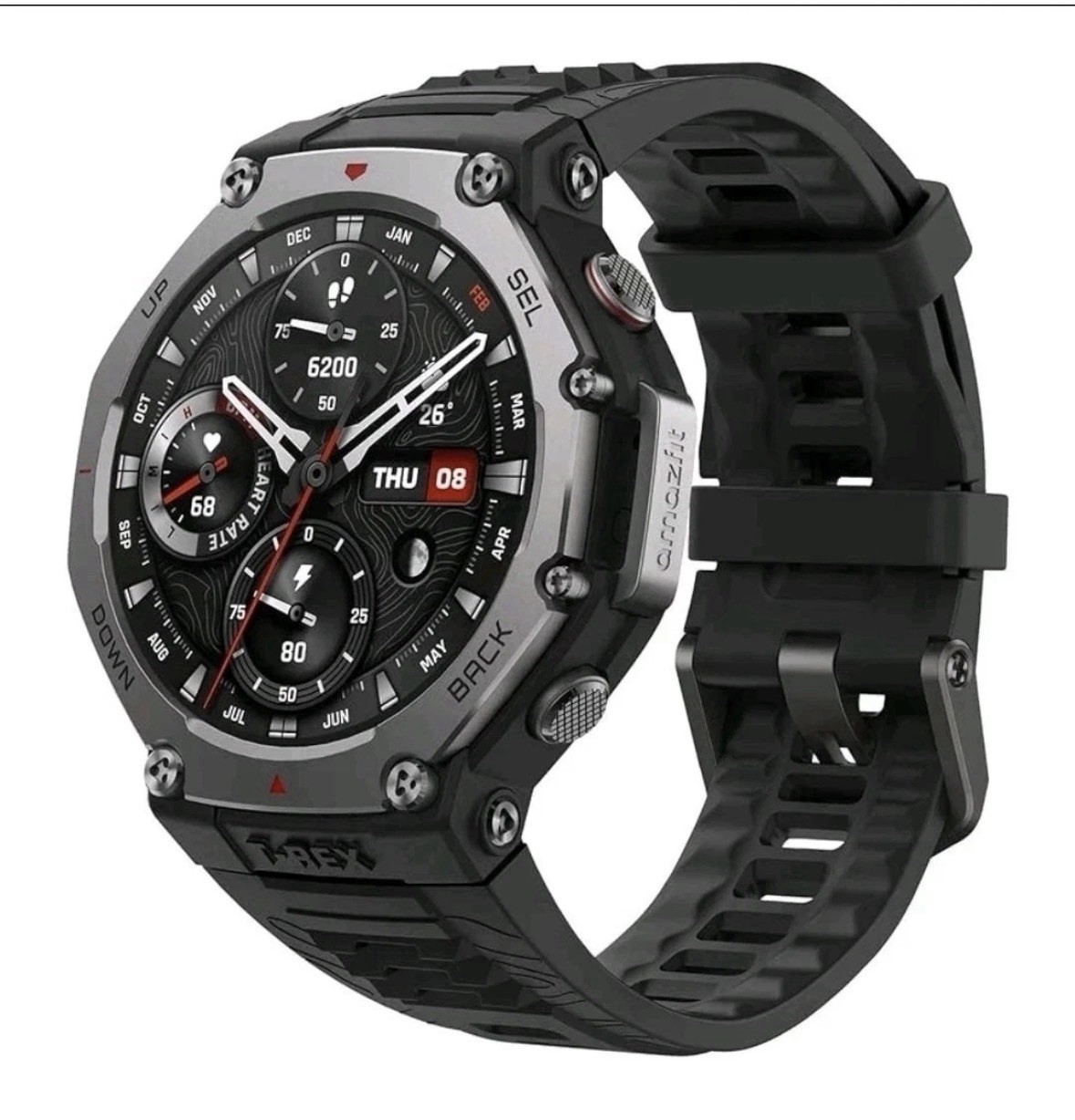 Amazfit T-Rex 3 – 48.5mm Fitness Smart Watch w/ Voice Control (Onyx) BRAND NEW