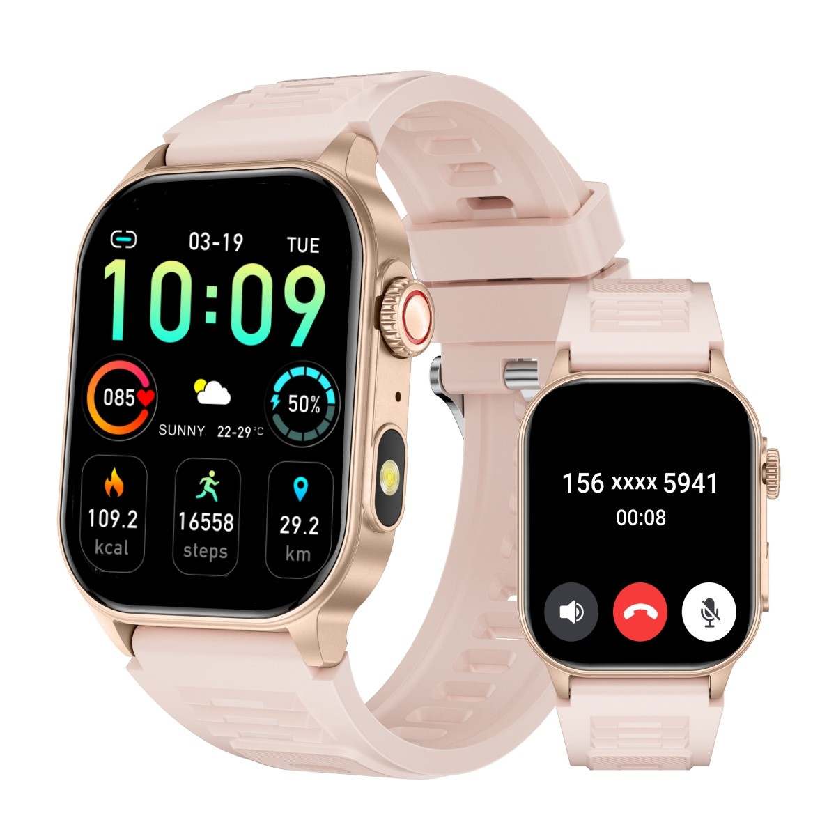 2026 Smart Watch Women Bluetooth Call Fitness Tracker Blood Oxygen Waterproof