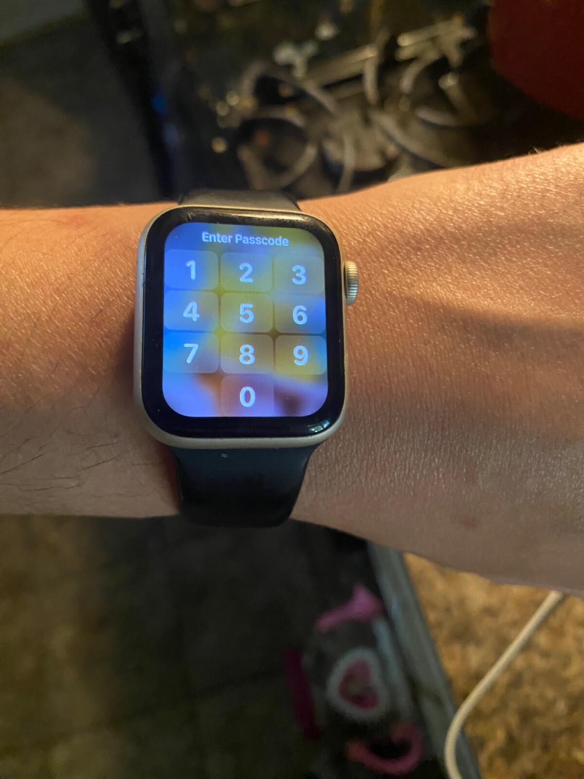 Apple Watch SE 40mm Space Gray Aluminum Case with Black Sport Band – Regular…