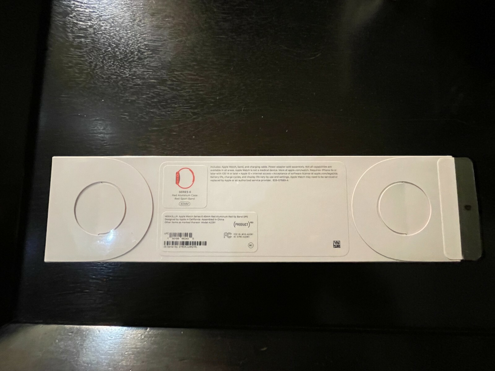 Apple Watch Series 6 40mm Aluminum Case Red Sport Band Smart Watch – (M00A3LLA)