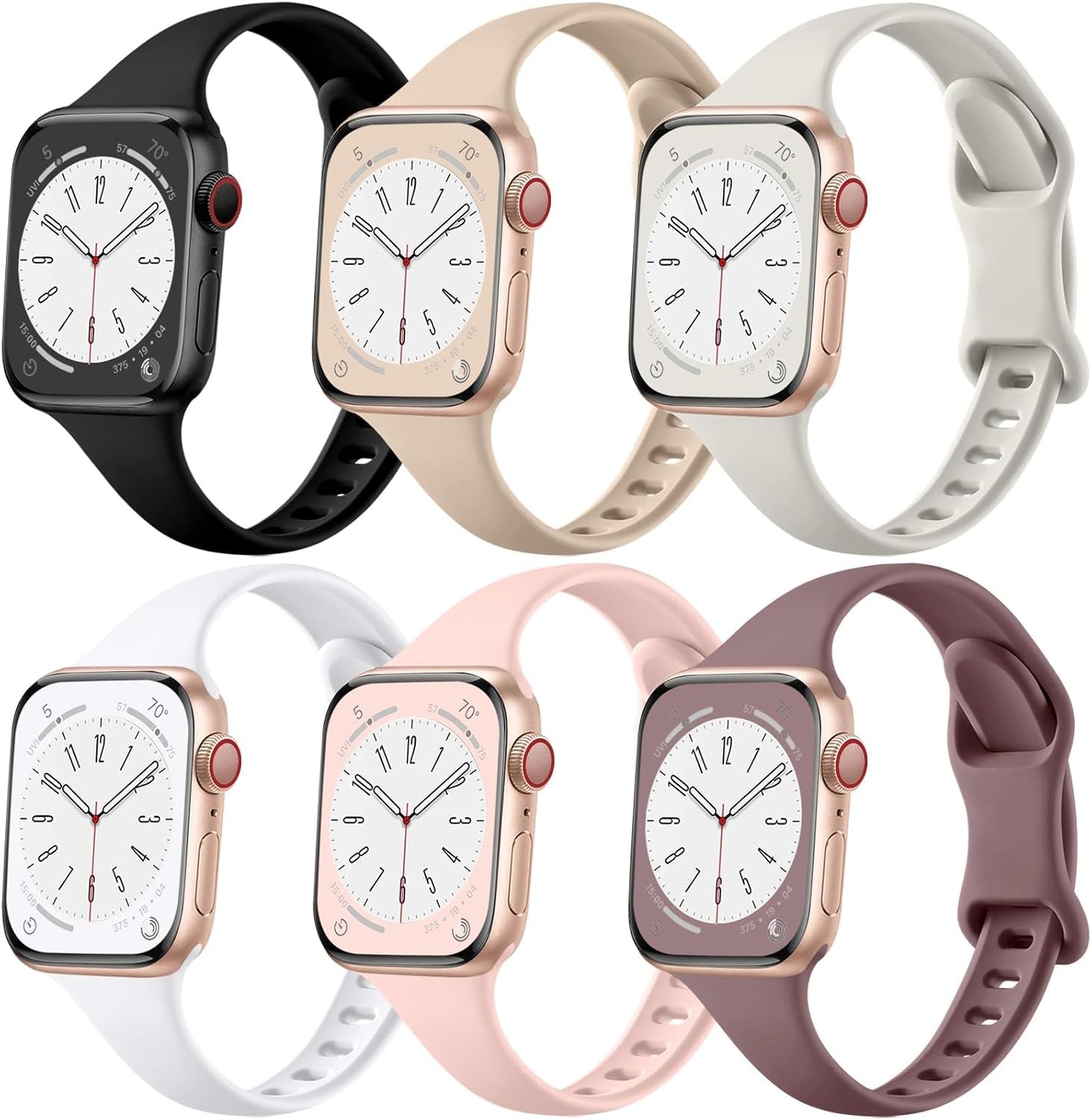 Case For Apple Watch Bands 38mm 40mm 41mm 42mm Slim Soft Sport Strap