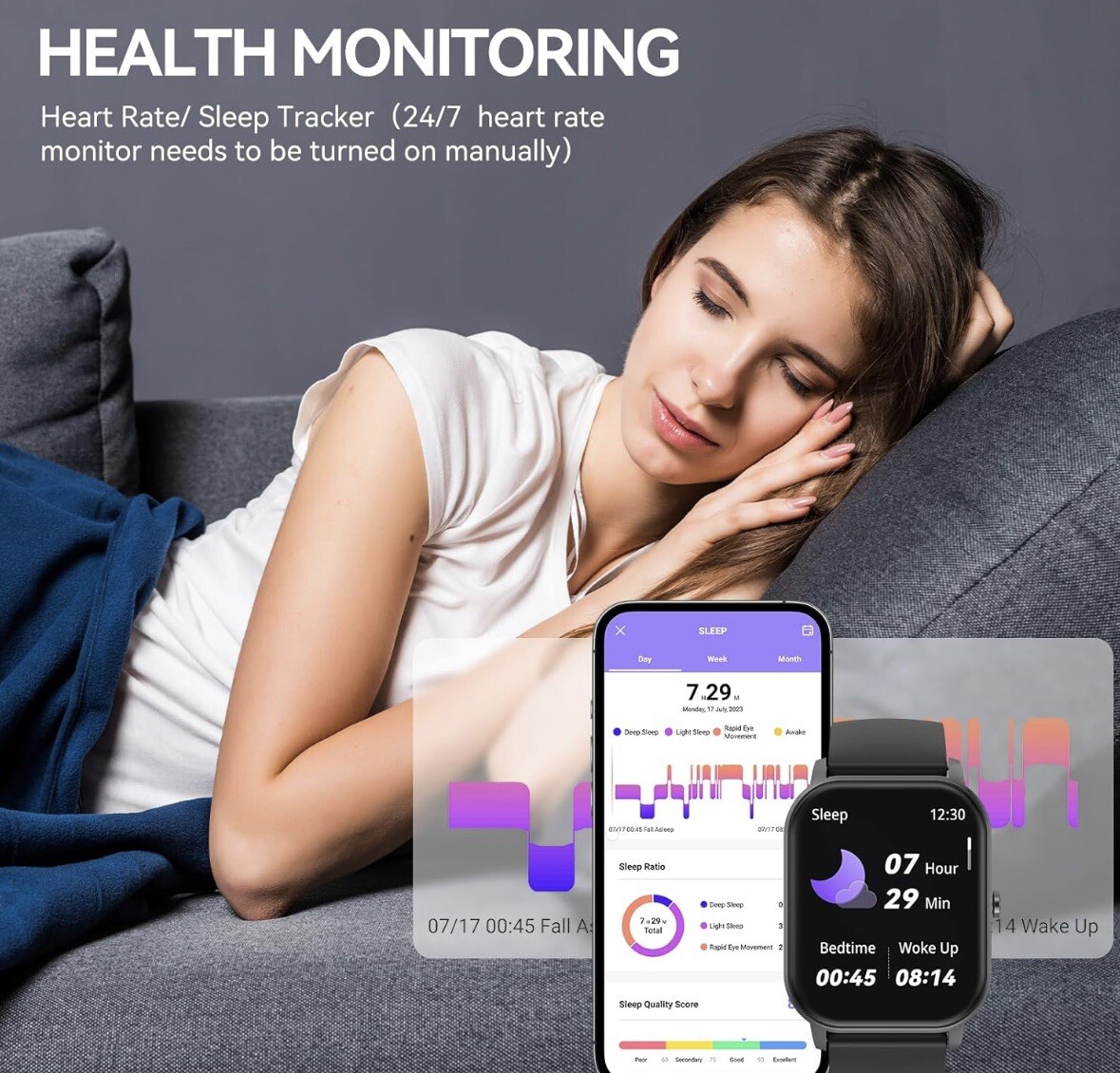 Smart Watch Waterproof 2.02” Activity Tracker and Smartwatches