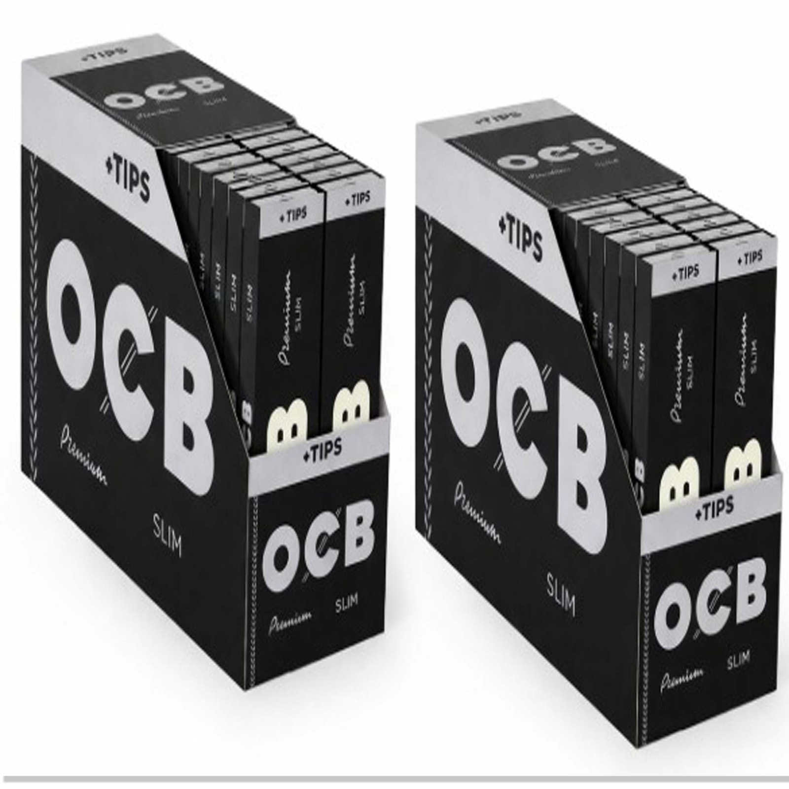 OCB Premium Black King Size Slim Cartine + Filtri 64 Libretti (2 Pack)Originali