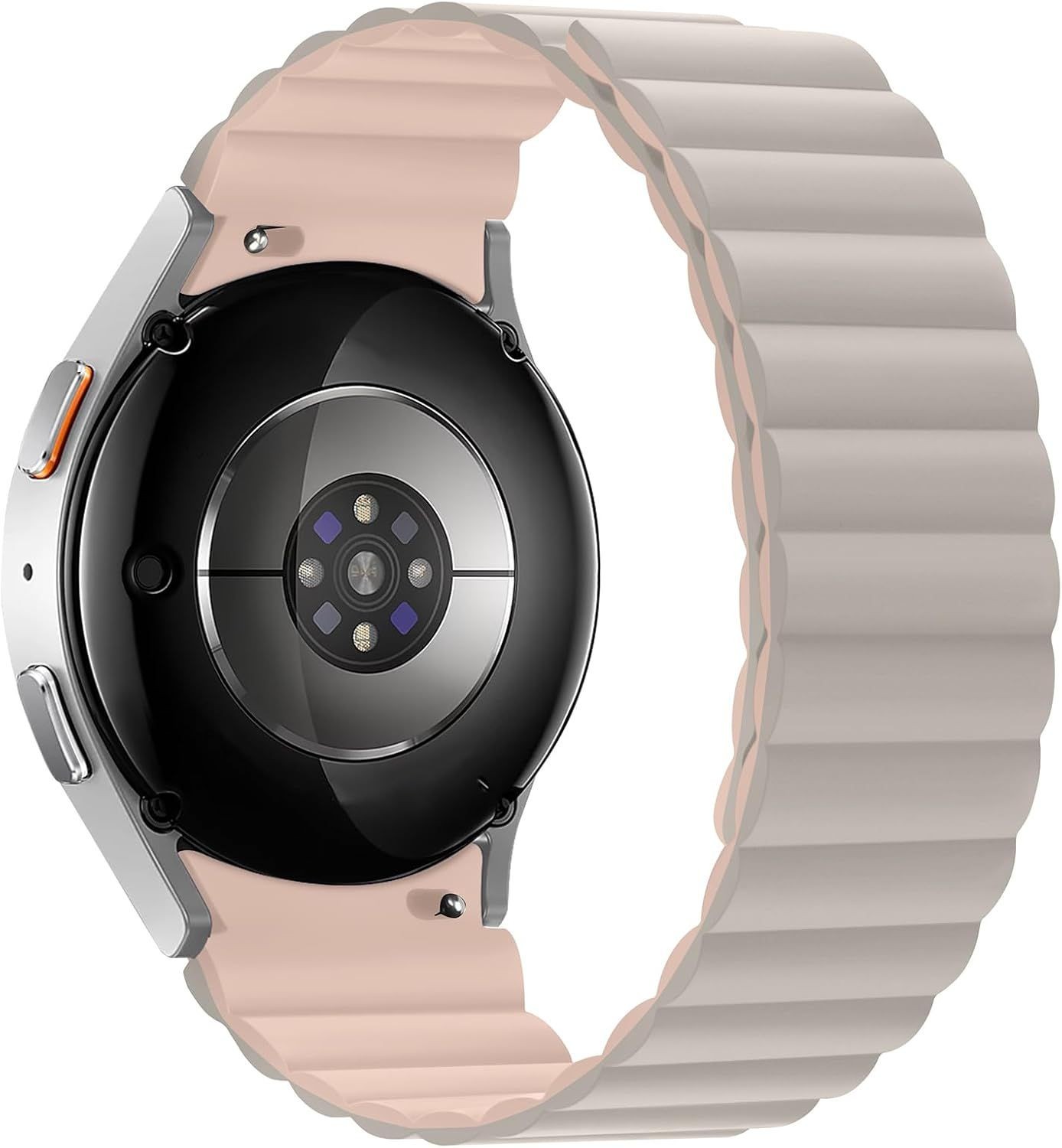 Waterproof Magnetic Strap 6-Pack for Samsung Galaxy Watch 7 44mm, Starlight/Pink