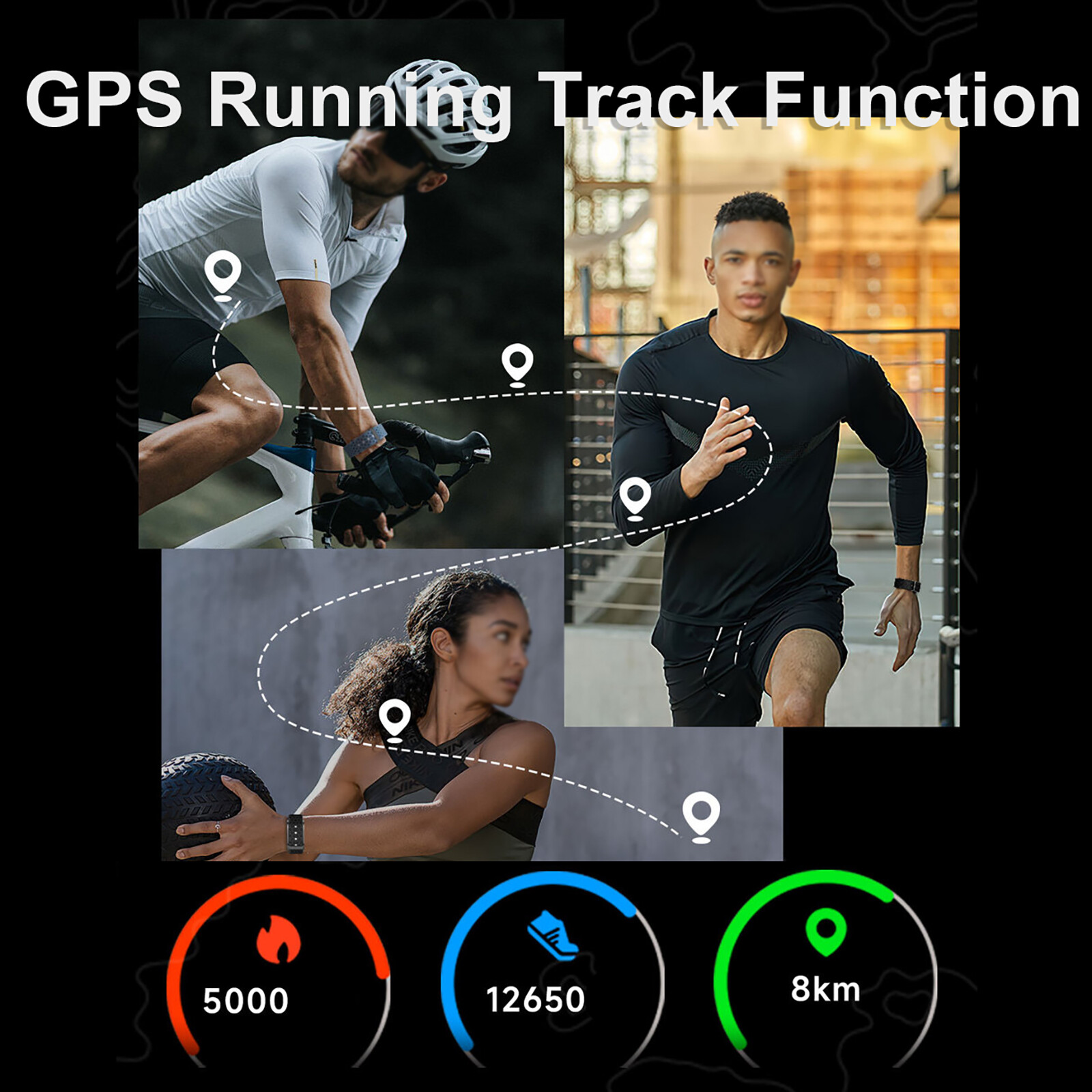 Smart Band Watch Health Sport Fitness Tracker Smart Health Wristband Men Women